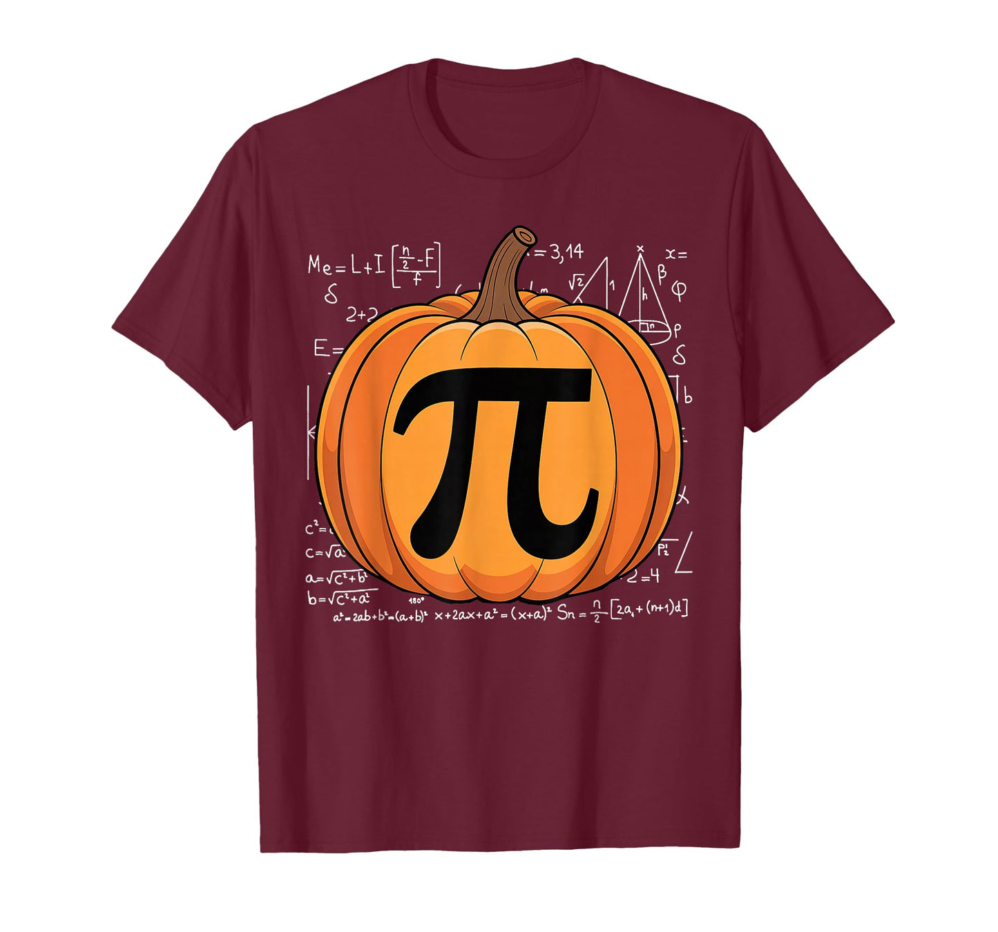Pumpkin Pie Math Halloween Thanksgiving Pi Day T-Shirt