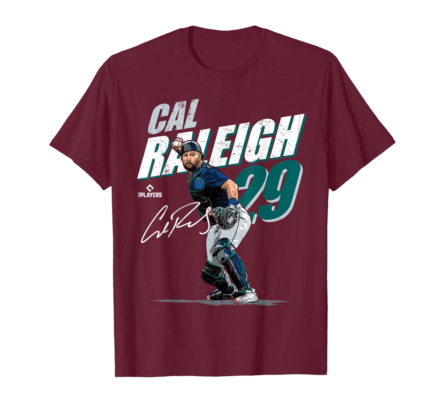 Cal Raleigh | Seattle MLB Baseball Players | MLBCRA204M T-Shirt