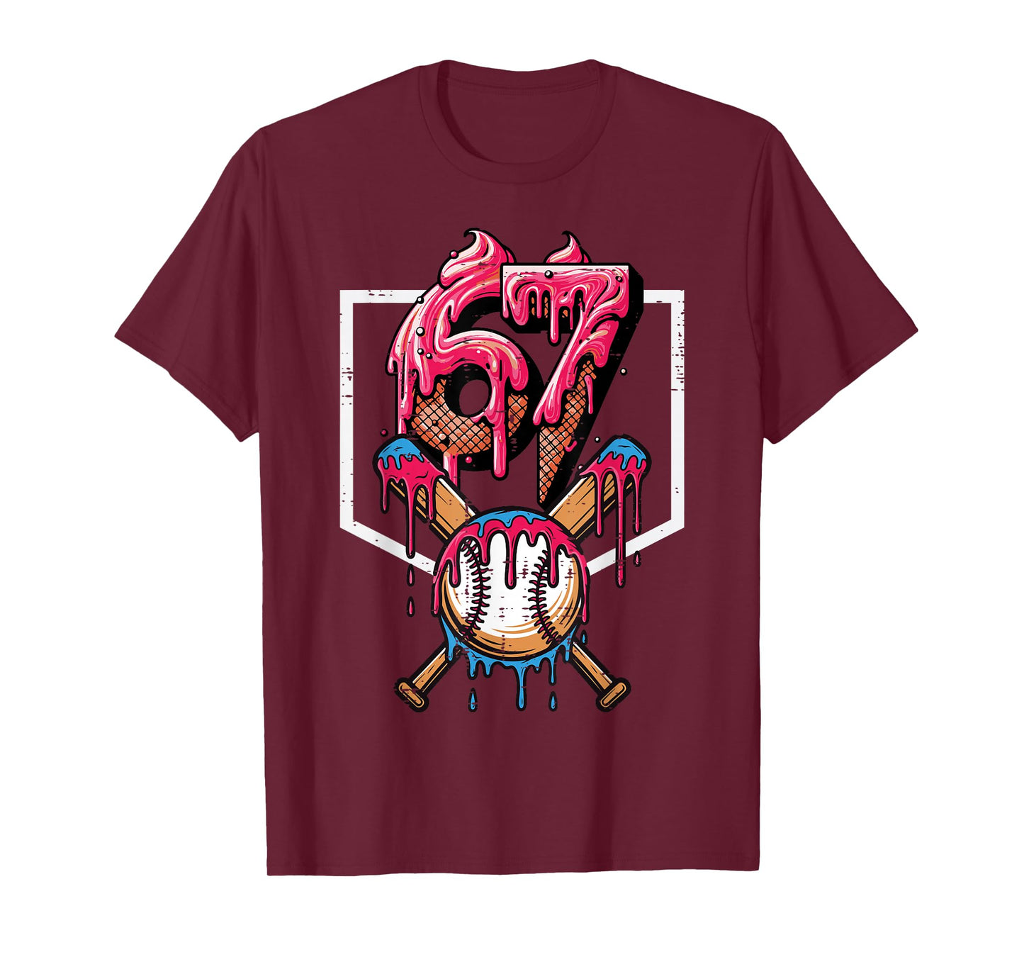 67 Meme Funny 6 7 Men Women Kids Youth Boys Girls Teen T-Shirt