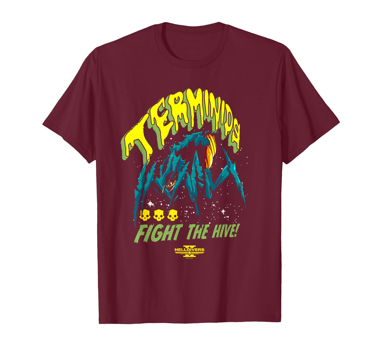 Helldivers 2 Sony Playstation Video Game Retro Terminids T-Shirt