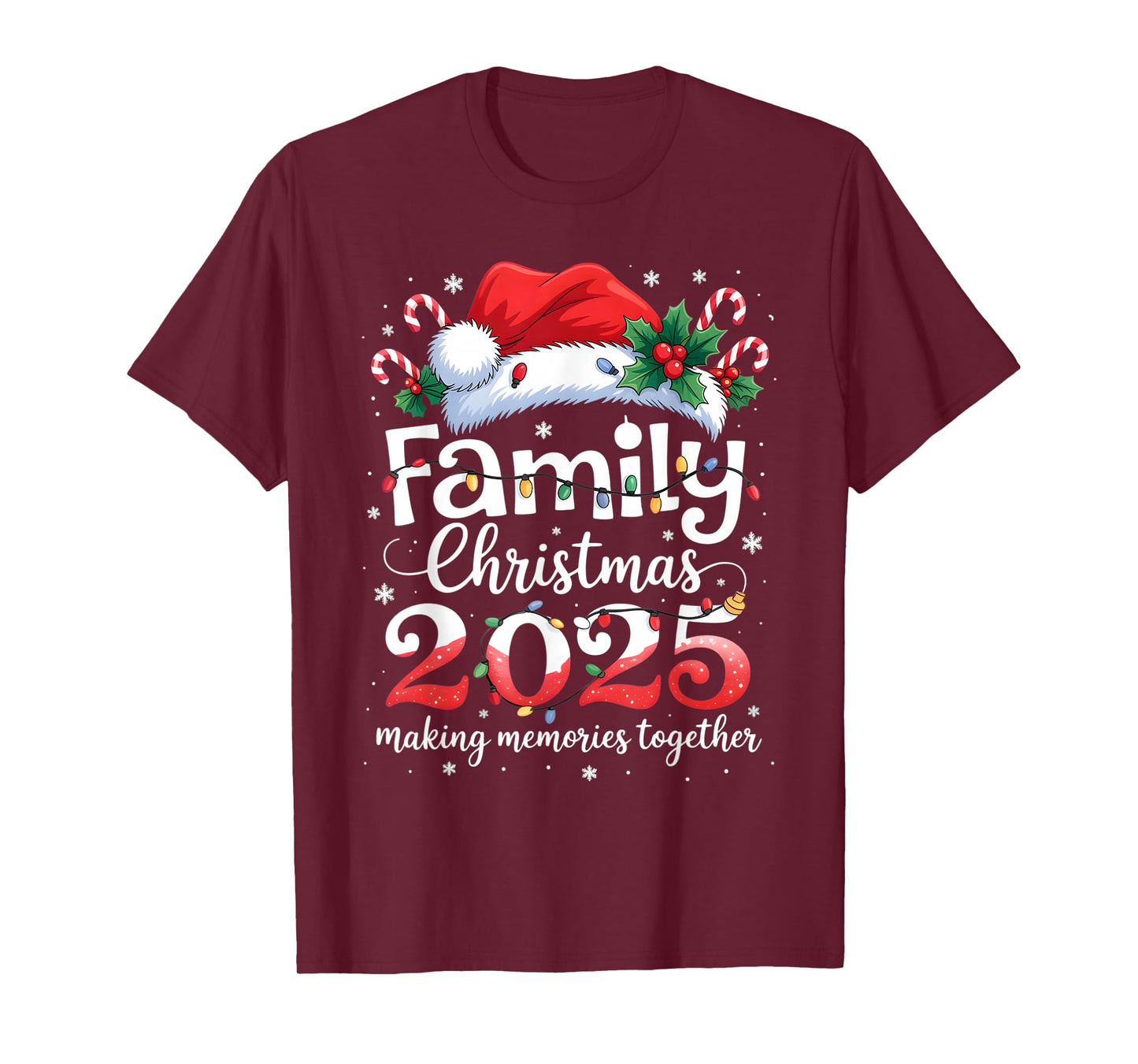 Family Christmas 2025 Matching Squad Santa Elf Funny Xmas T-Shirt