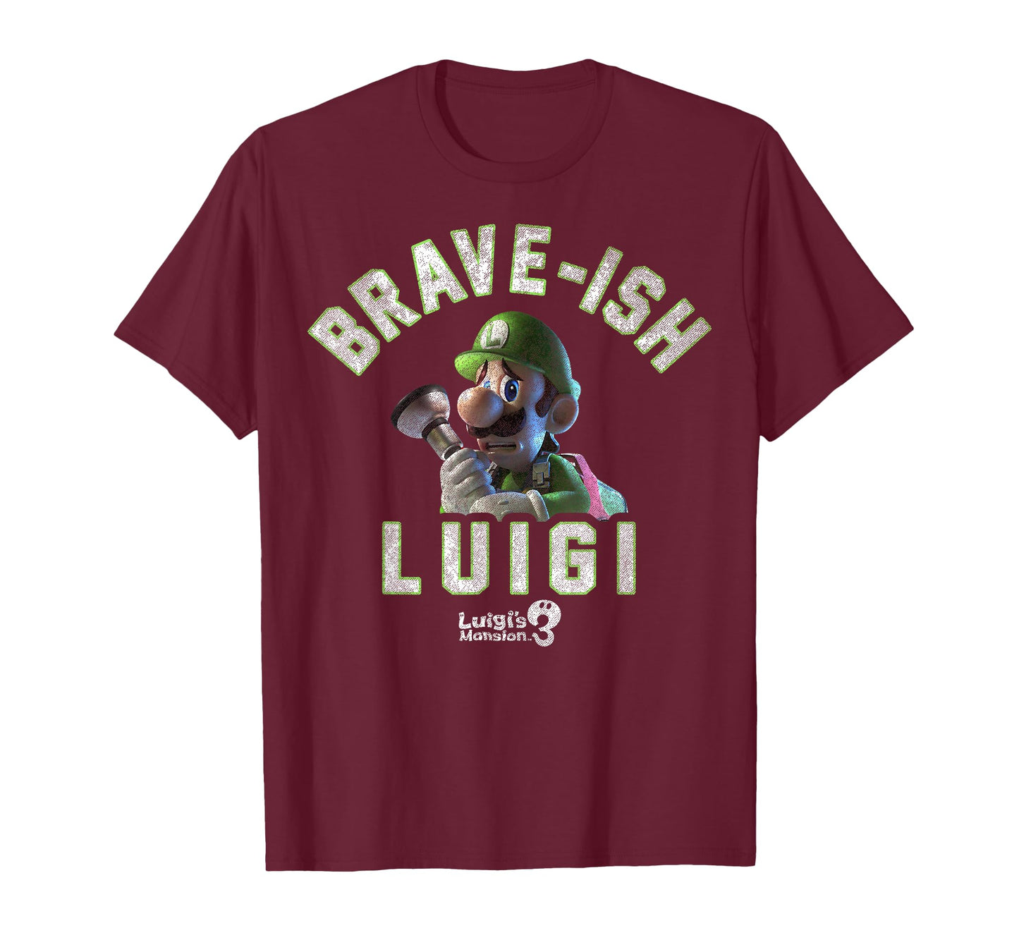 Luigi's Mansion 3 Brave-ish Luigi Portrait T-Shirt