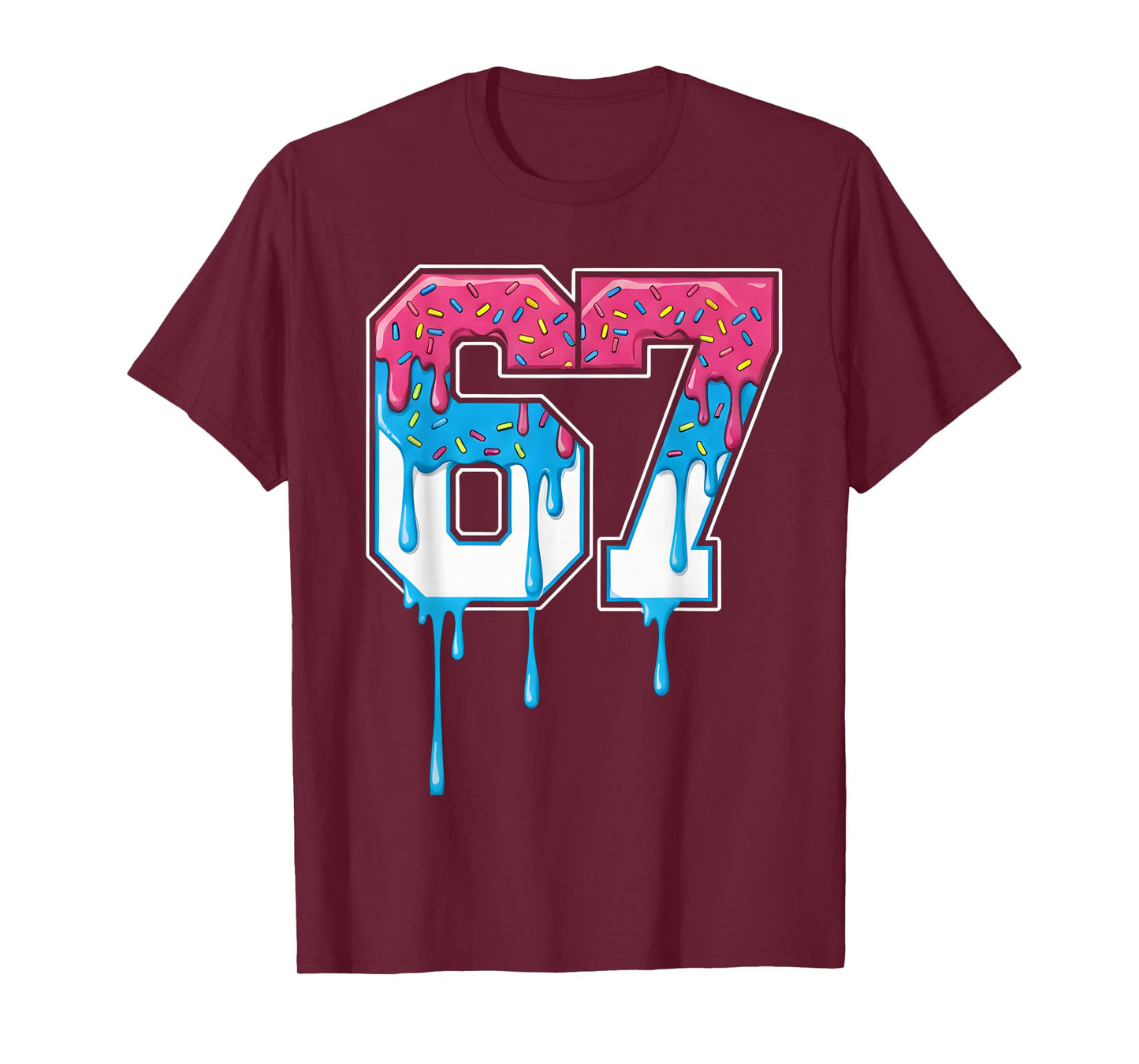 67 Ice Cream Drip Meme Funny Six Seven Gen Alpha T-Shirt