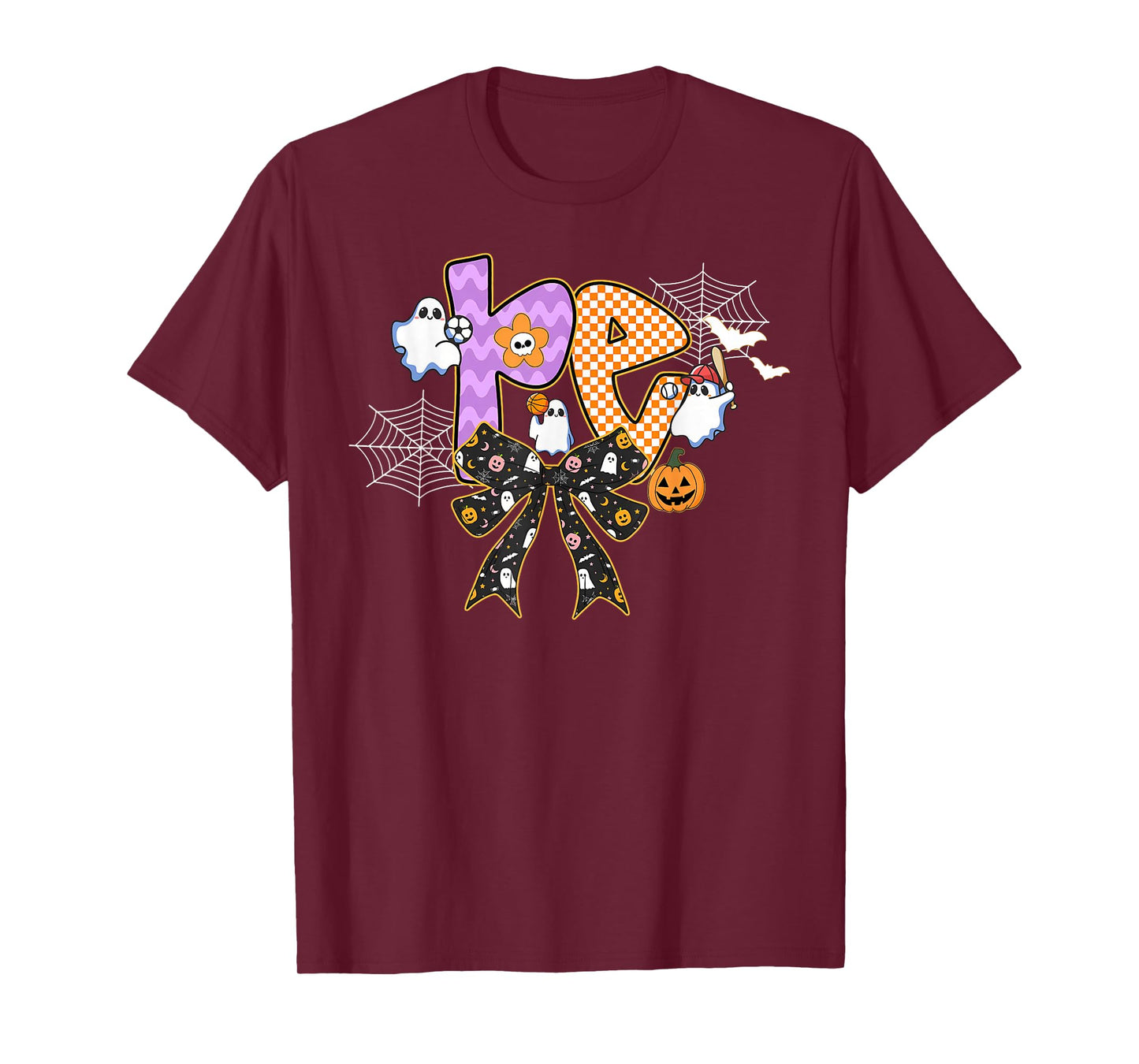 PE Teacher Coach Coquette Ghost Halloween Physical Education T-Shirt