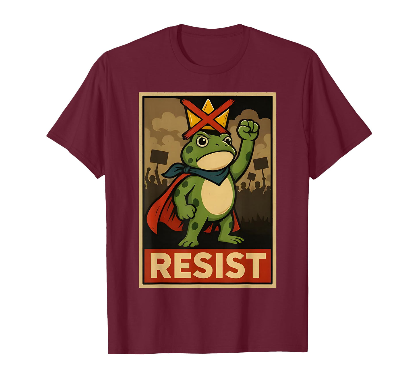 Stand with Frog No Kings Day for Men and Women T-Shirt
