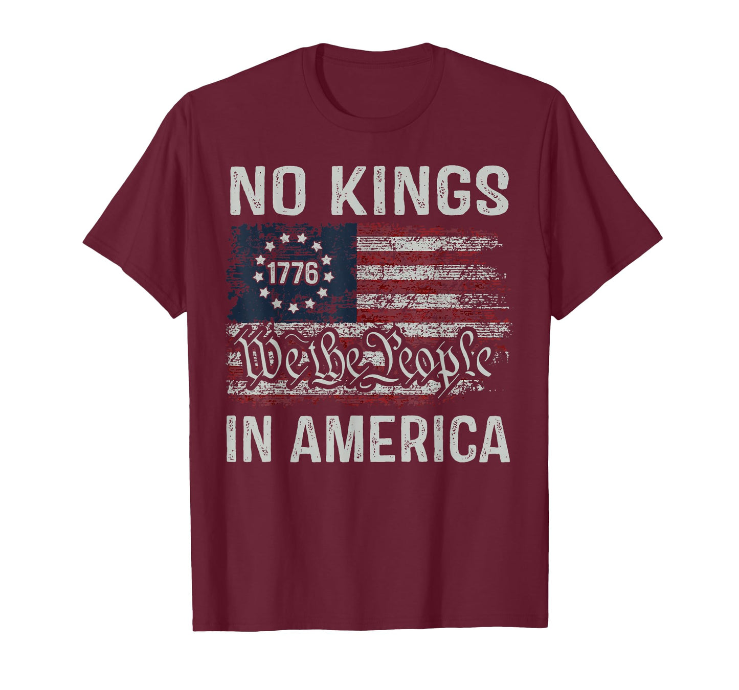 No Kings In America Since 1776 Patriotic USA 4th Of July T-Shirt