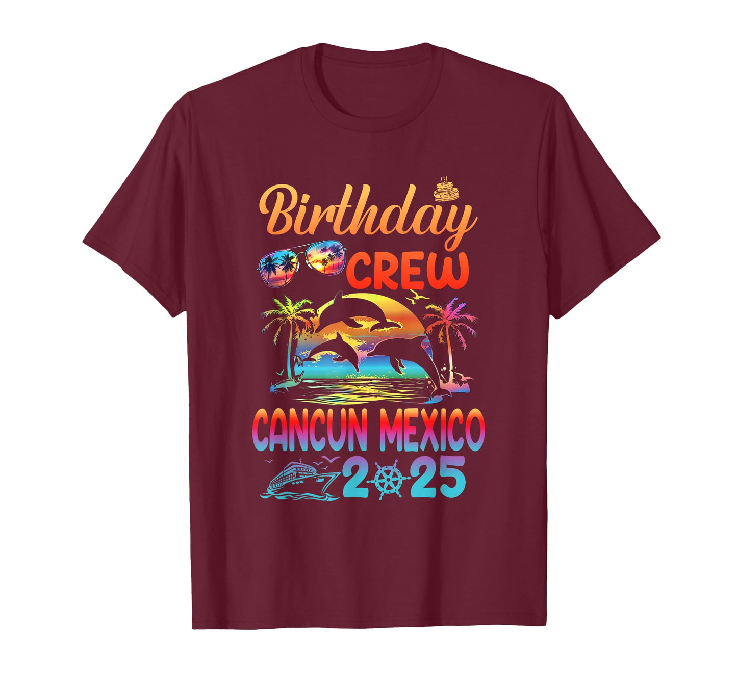 Cancun Mexico Birthday Trip Vacation 2025 Matching Group T-Shirt