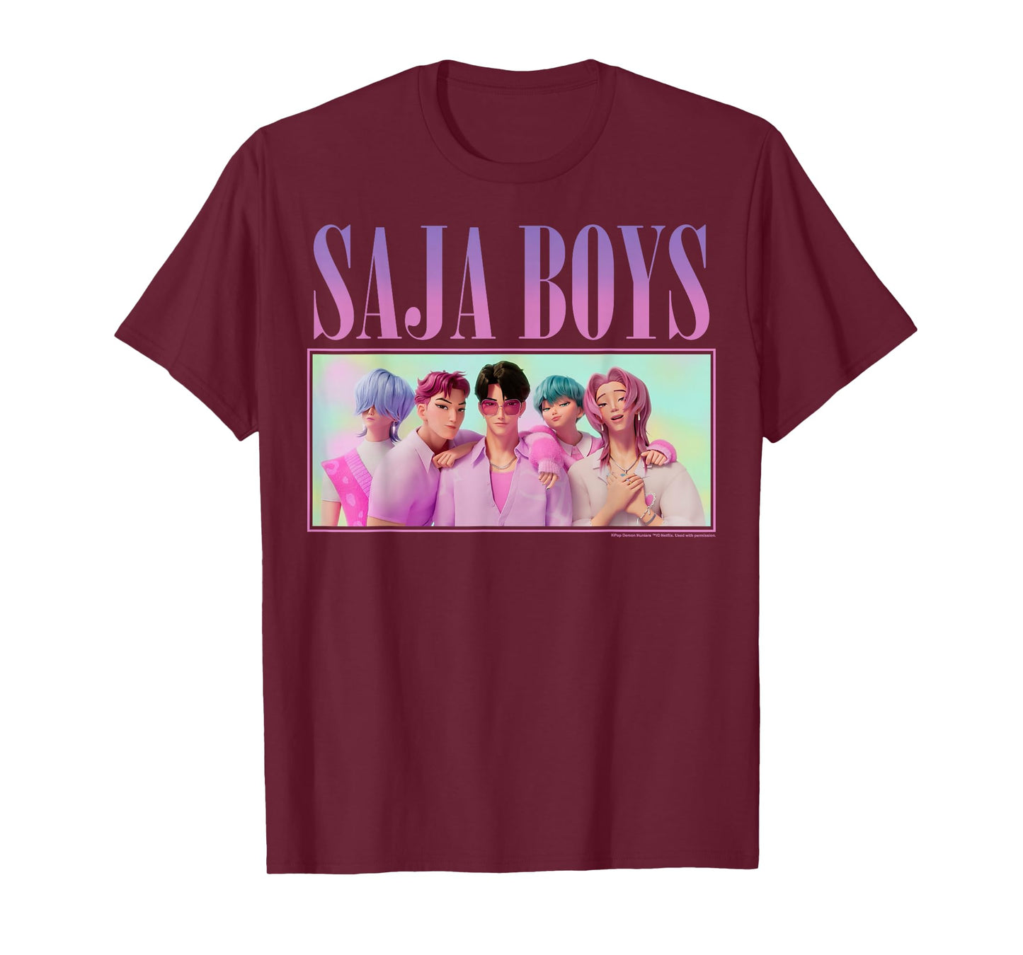 Kpop Demon Hunters Halloween Saja Boys Group Shot T-Shirt