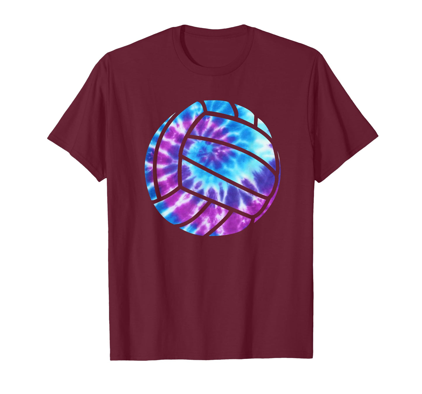 Volleyball Tie Dye Blue Purple Teenage Girls Practice T-Shirt