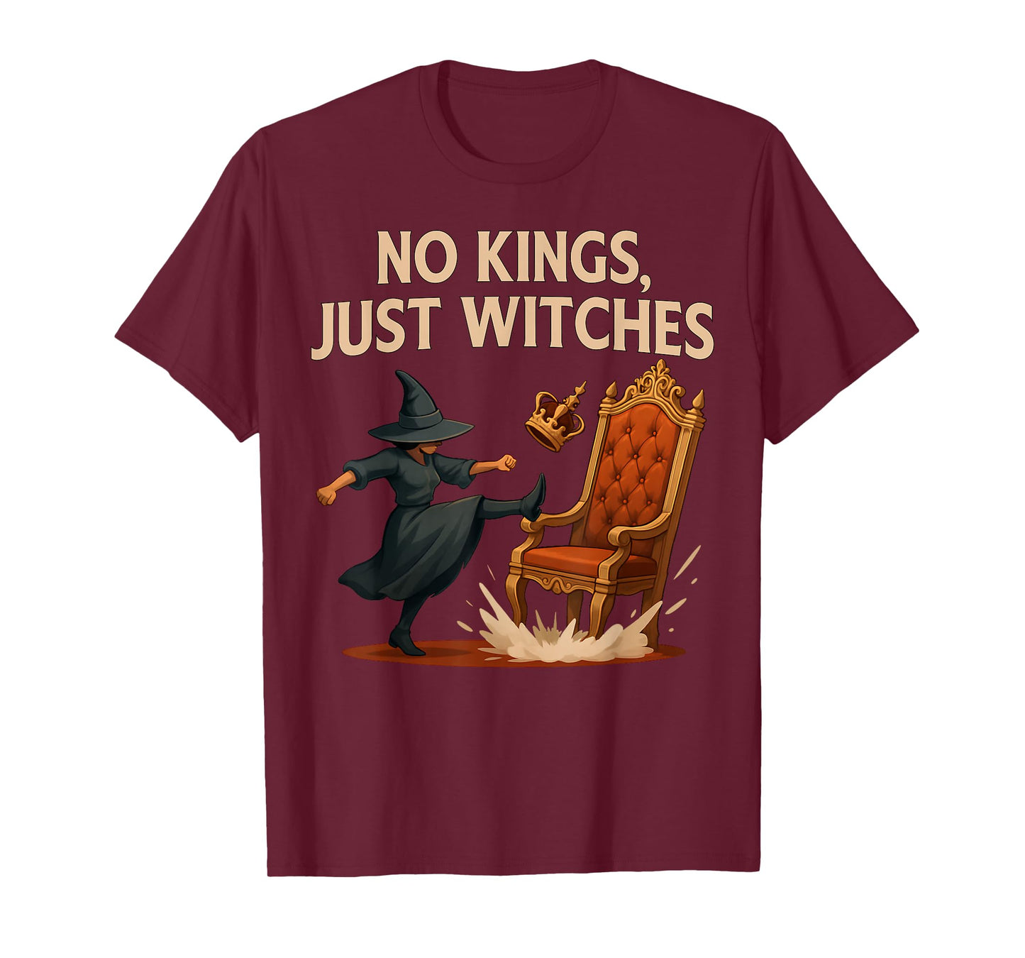 No Kings Just Witches Feminist Witchcore Activist Halloween T-Shirt