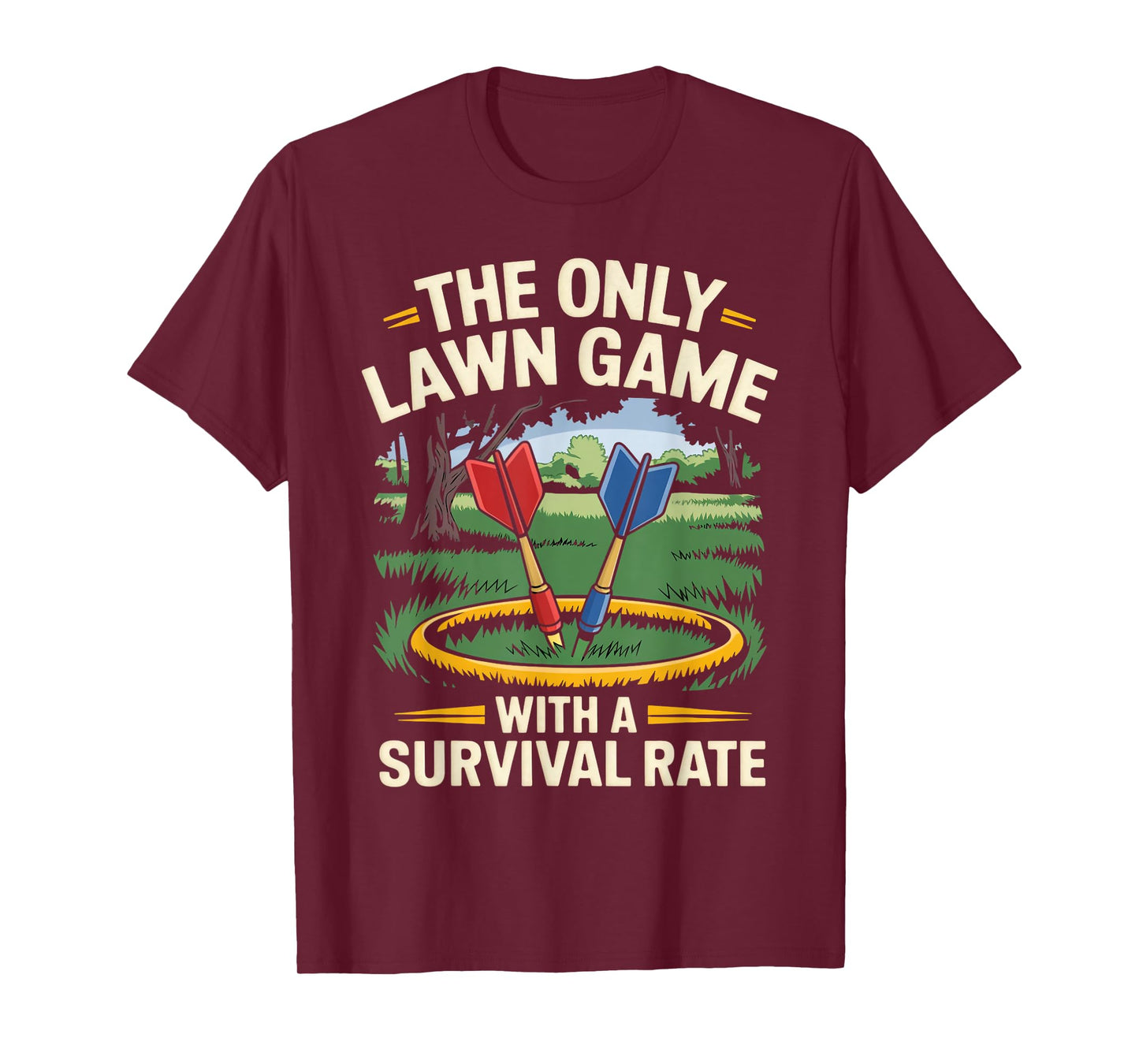Survival Rate Outdoor Games Yard Darts Player Lawn Darts T-Shirt