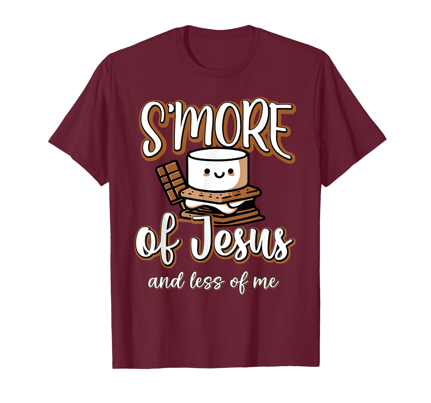 Retro S'more Of Jesus And Less Of Me Christian Camping Quote T-Shirt