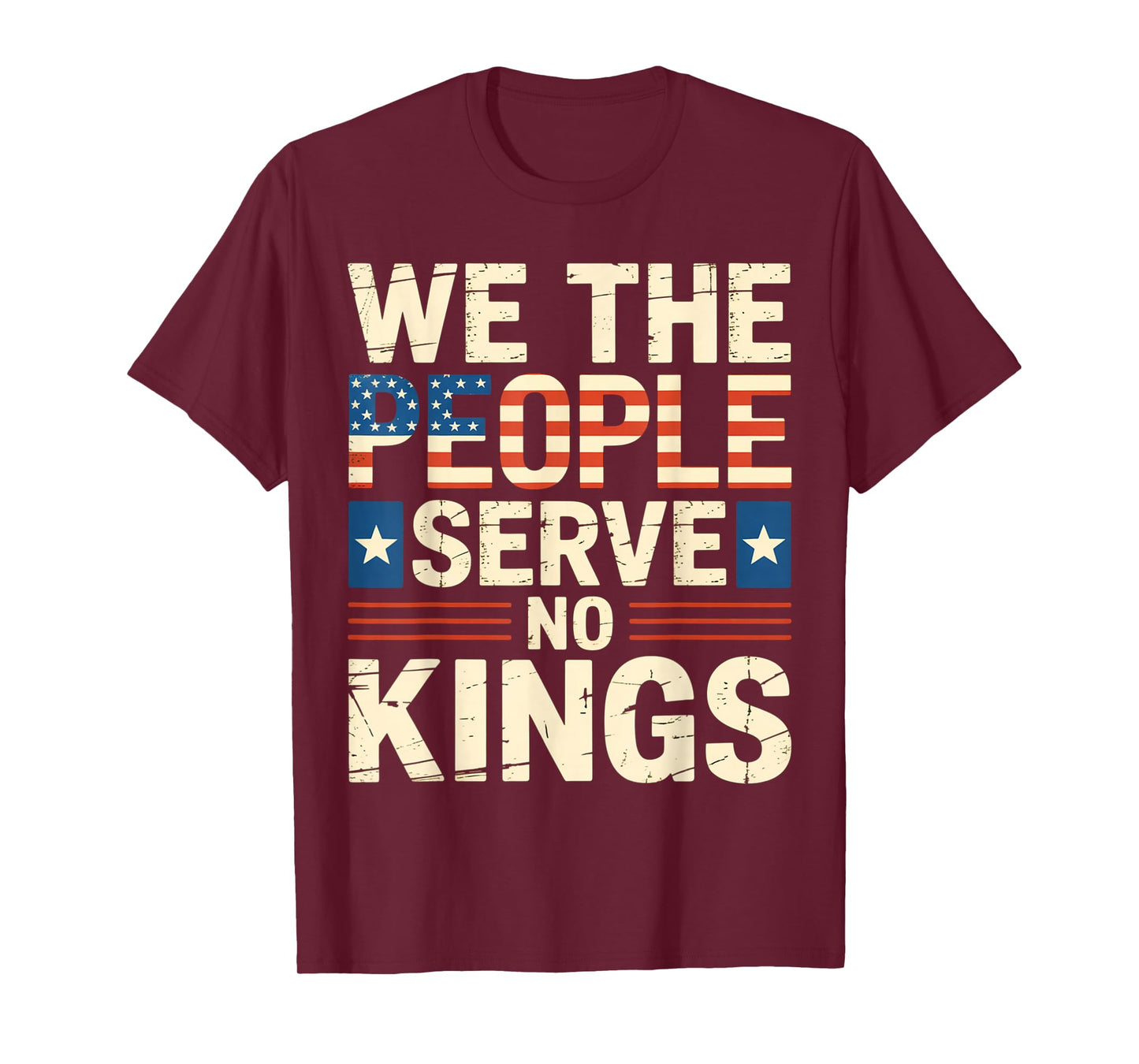 No King Patriotic Freedom for Men Women American Flag T-Shirt