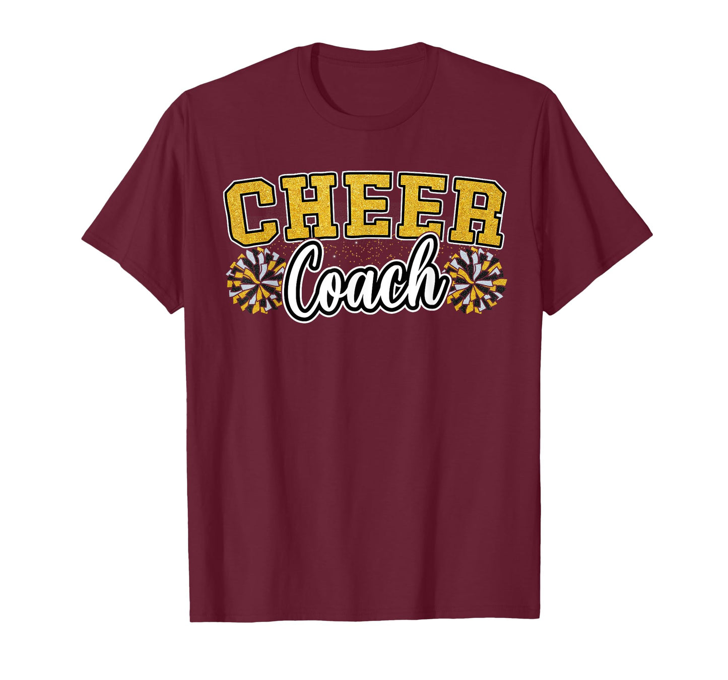 Loud Proud Cheer Coach Yellow Pom Poms Cheerleader Women T-Shirt
