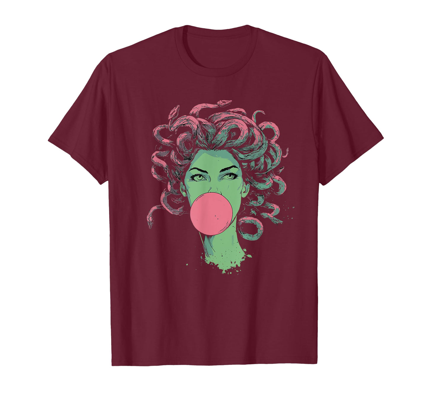 Medusa Bubblegum Mythological Snake Hair Goddess T-Shirt