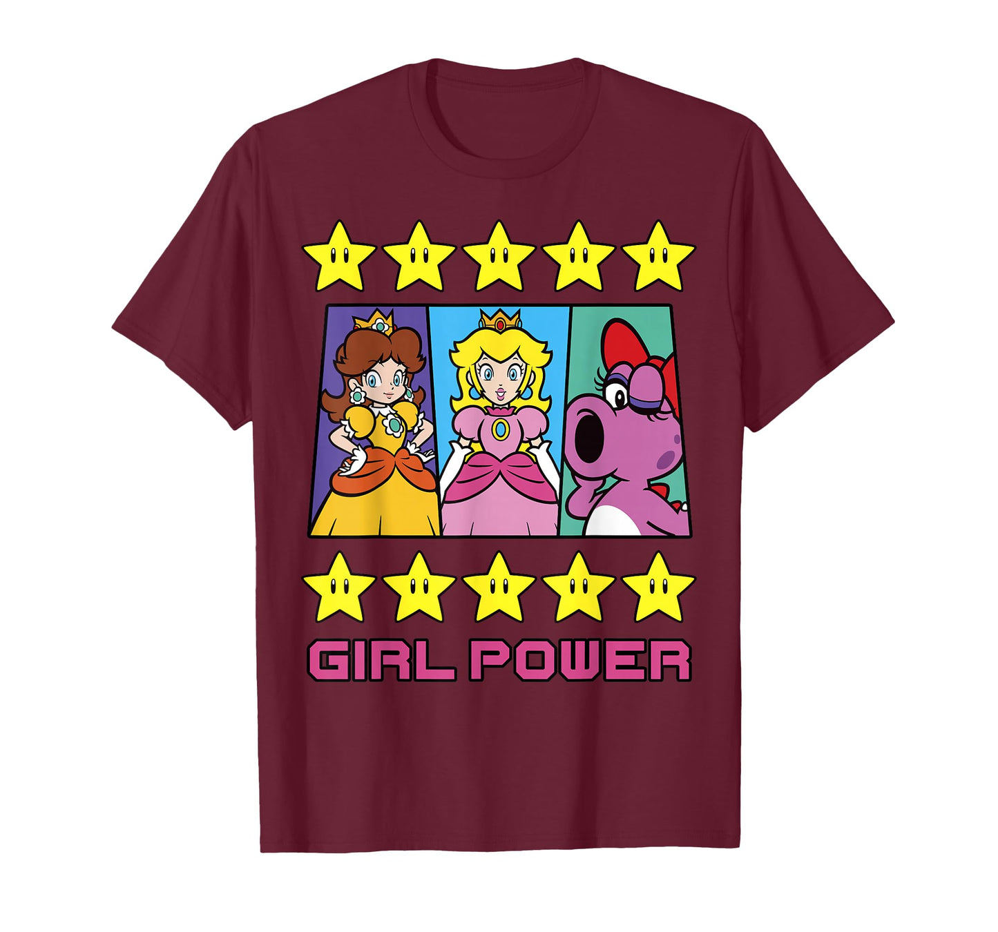 Super Mario Daisy Peach Birdo Girl Power Poster T-Shirt