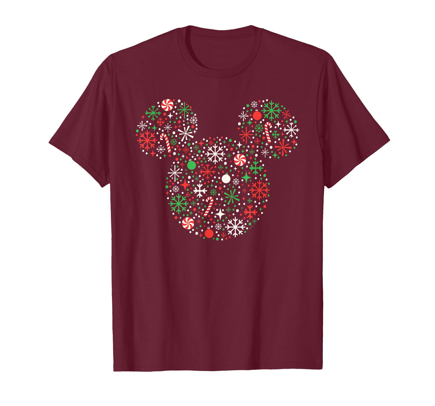 Disney Mickey Mouse Christmas Holiday Festive Filled Icon T-Shirt