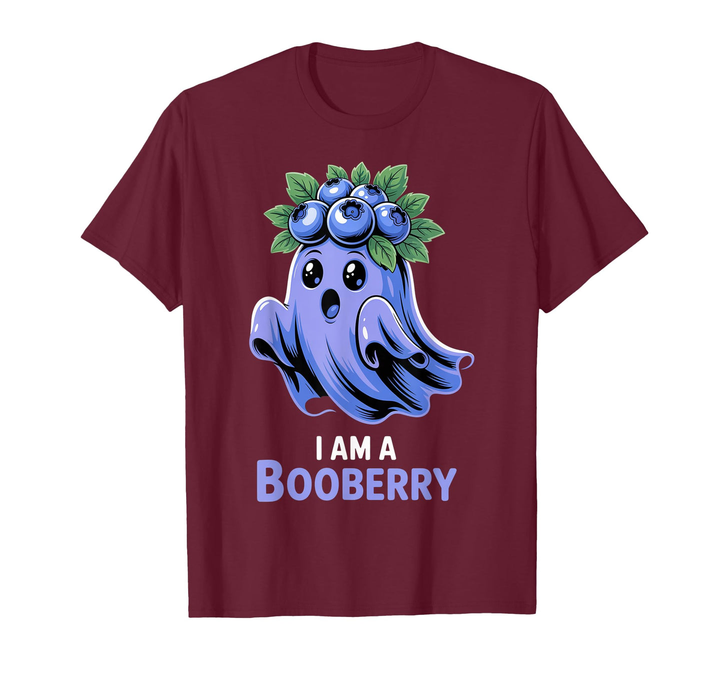 Halloween Blueberry Costume Ghost Funny Blueberry Pun T-Shirt