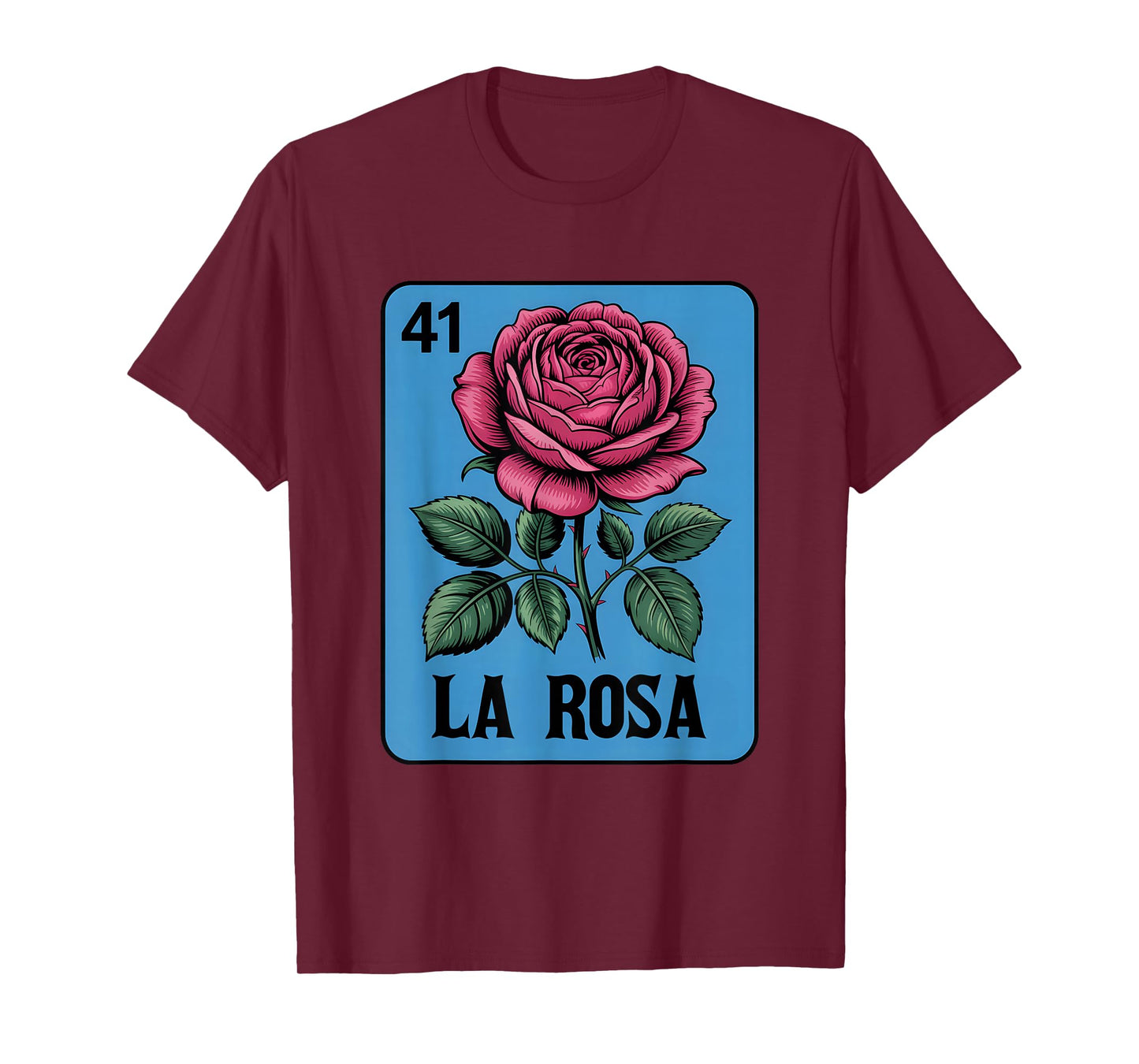 Mexican Lottery La Rosa Flower Card Game Latina Hispanic T-Shirt