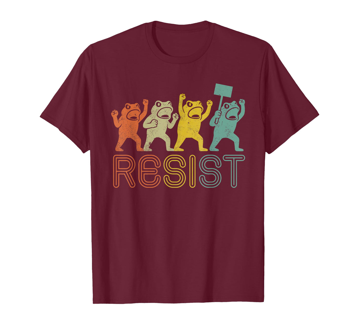 Portland Frog Protest Shirt Men Women Retro Vintage T-Shirt