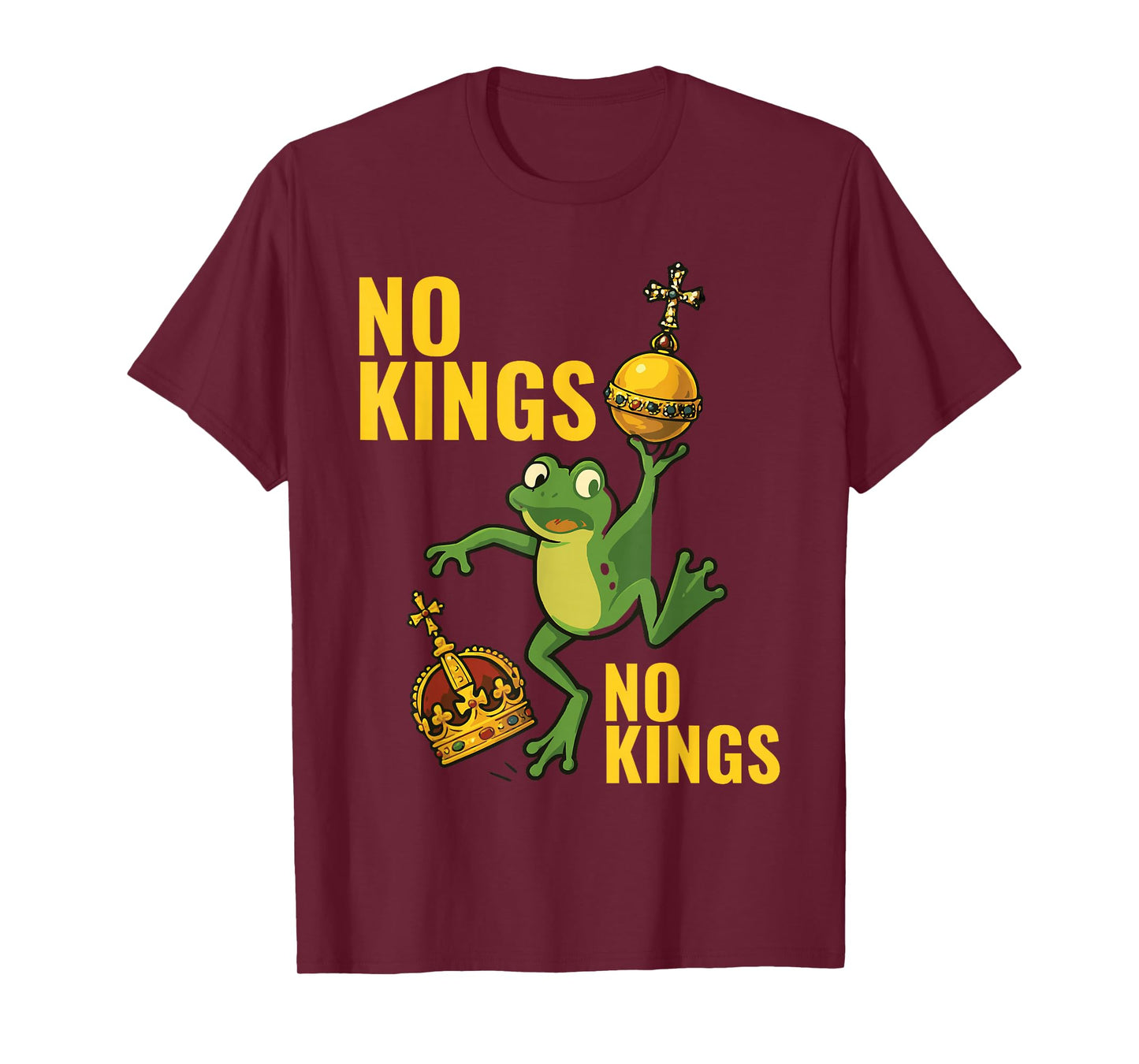 Funny Frog No Kings Freedom Portland Design T-Shirt