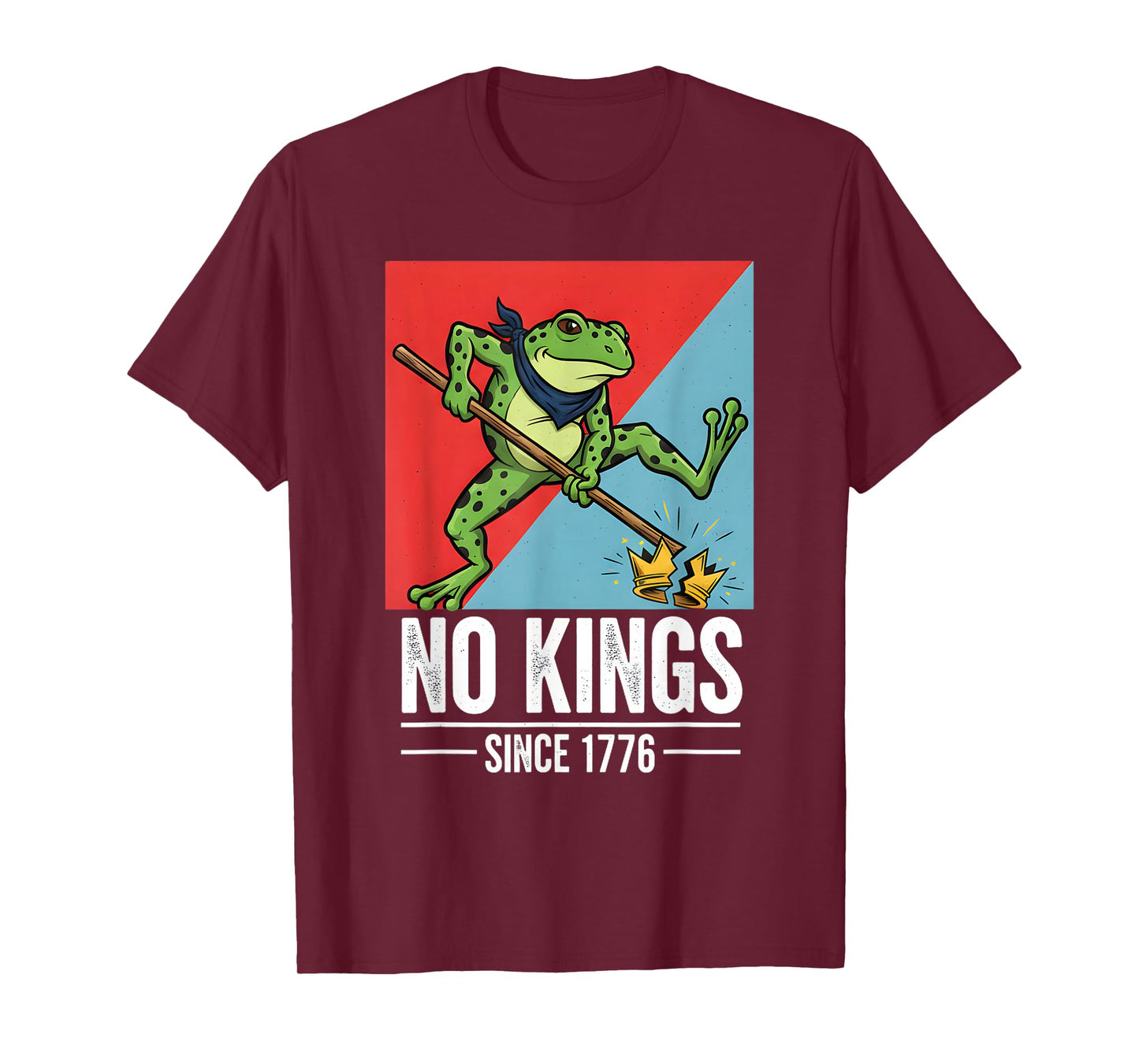 Frog No Kings in America Funny T-Shirt