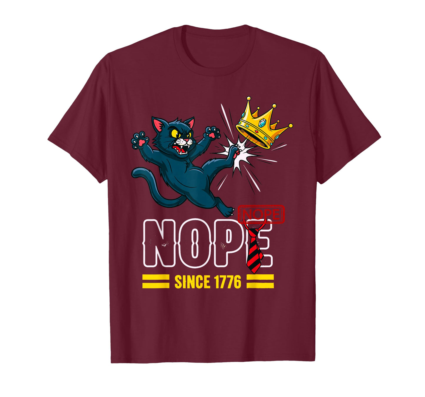 No Kings Since 1776 Angry Black Cat Funny October 18 T-Shirt
