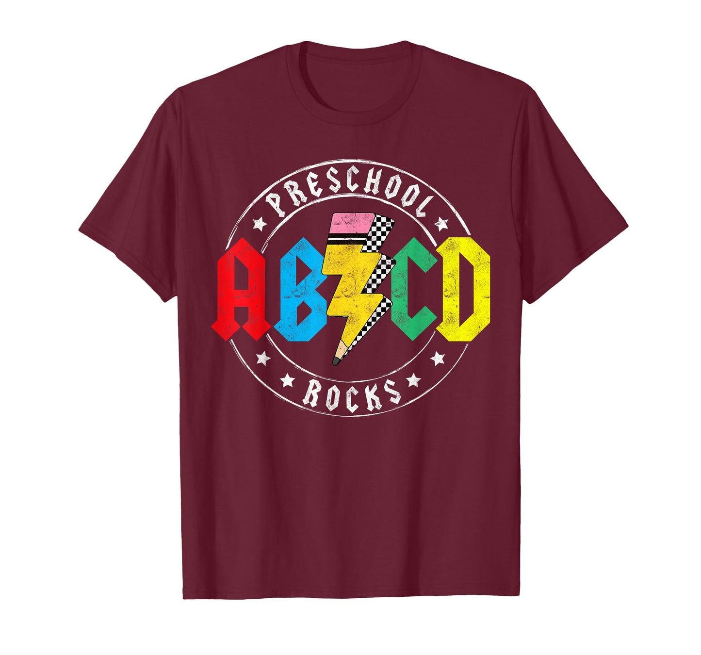 ABCD Preschool Rocks 1st Day Pre-K Teacher Back To School T- T-Shirt