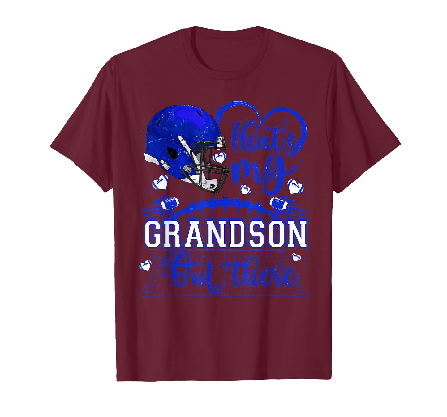 That's My Grandson Out There Game Day Football Family Pride T-Shirt
