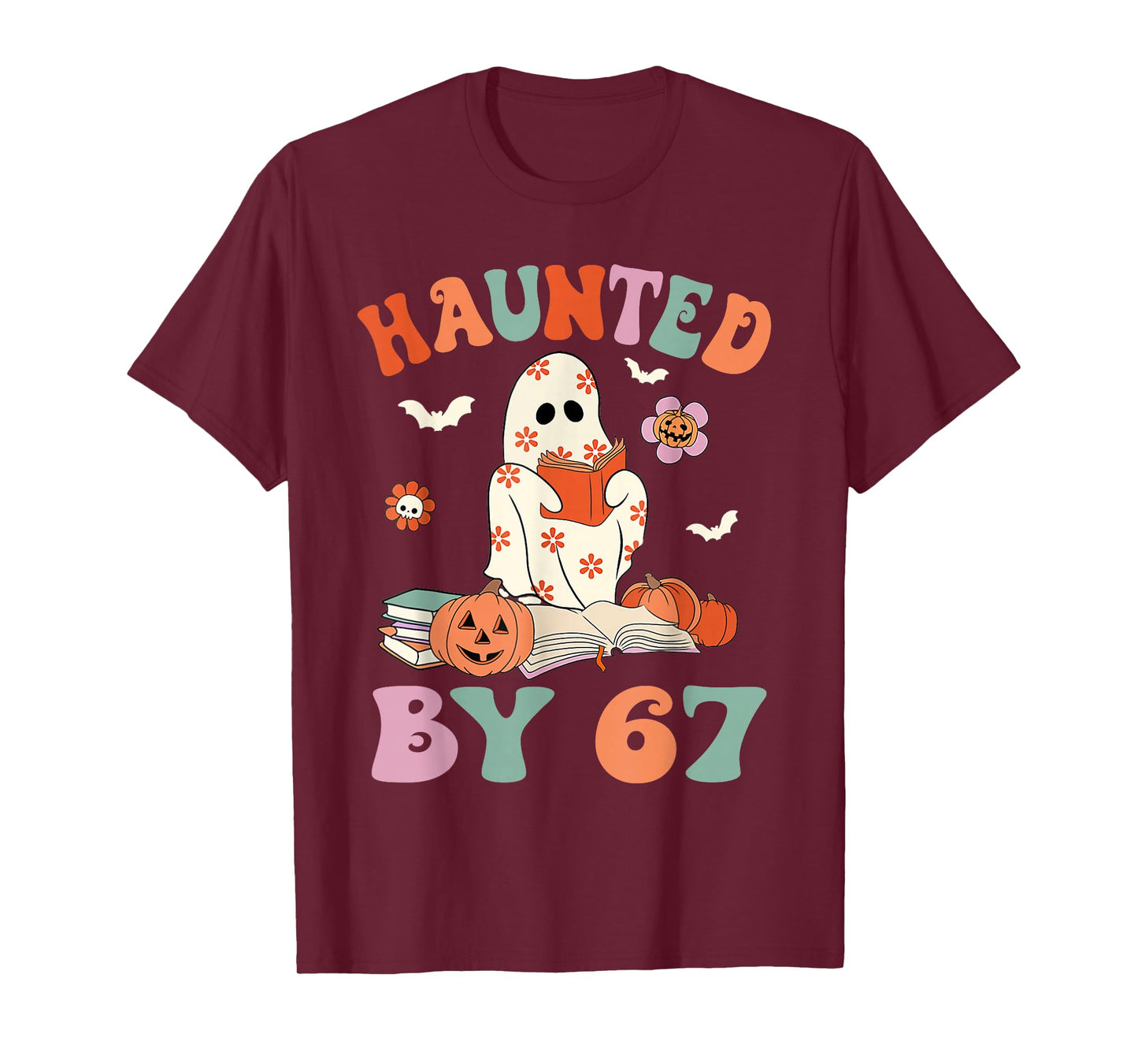 Haunted by 6-7 Meme Saying 6 7 Six Seven Boo Ghost Halloween T-Shirt