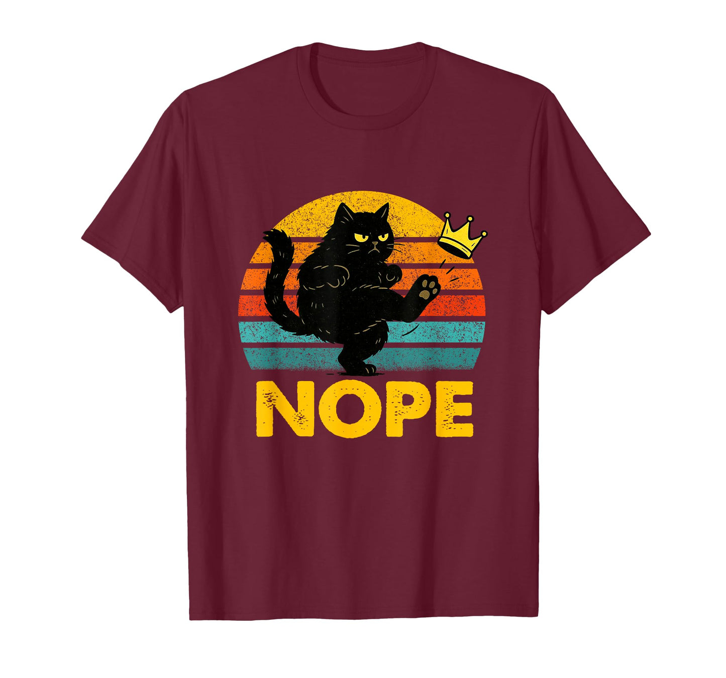 No Kings in America Black Cat Meme Funny Cat Lover T-Shirt