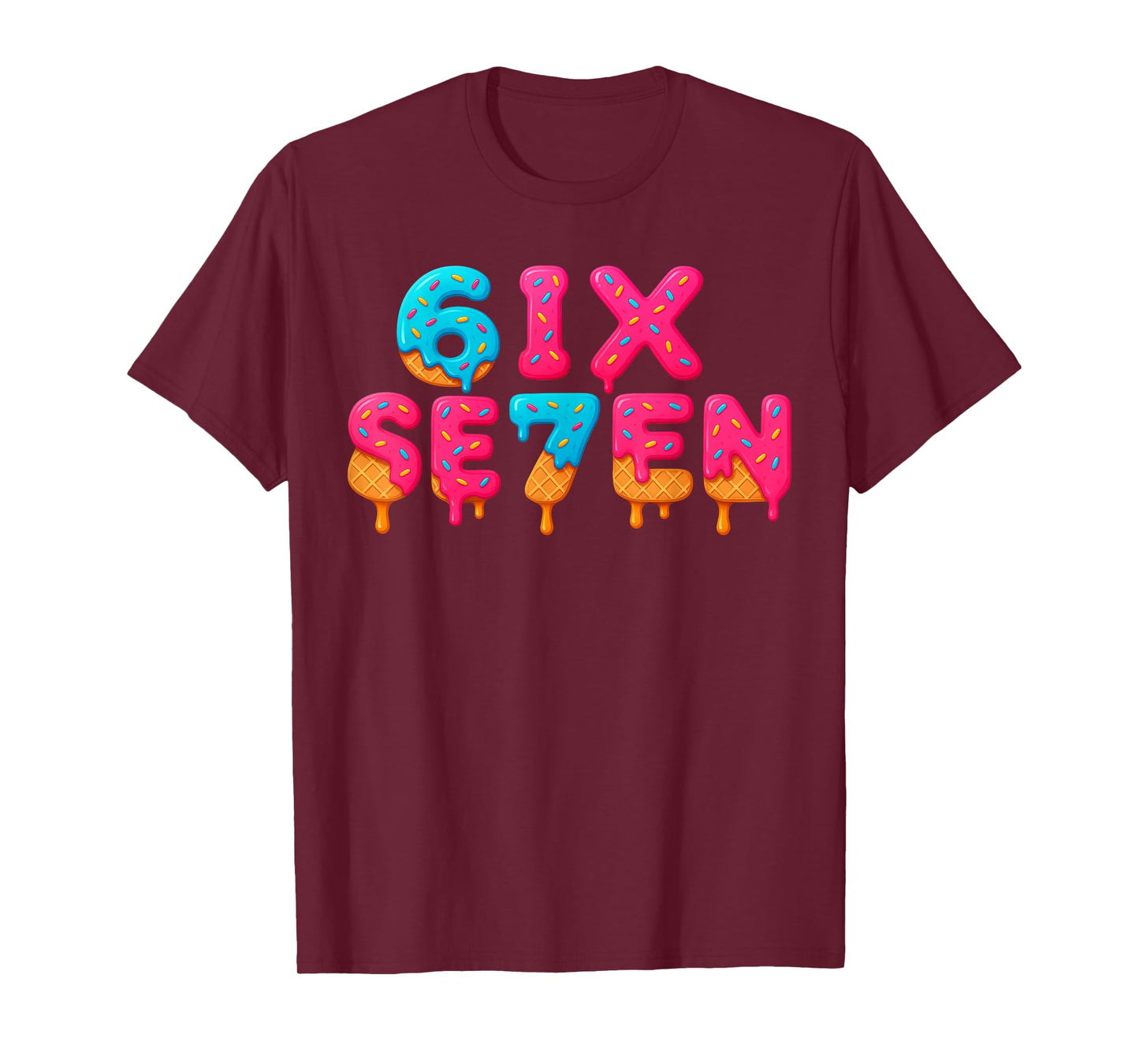 Funny Six Seven 6 7 Meme Design T-Shirt