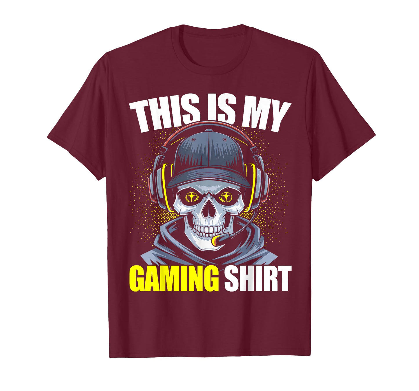 Cool Gamer Skeleton Gaming Video Games Unisex-Child Classic Fit Black Gaming T-Shirt
