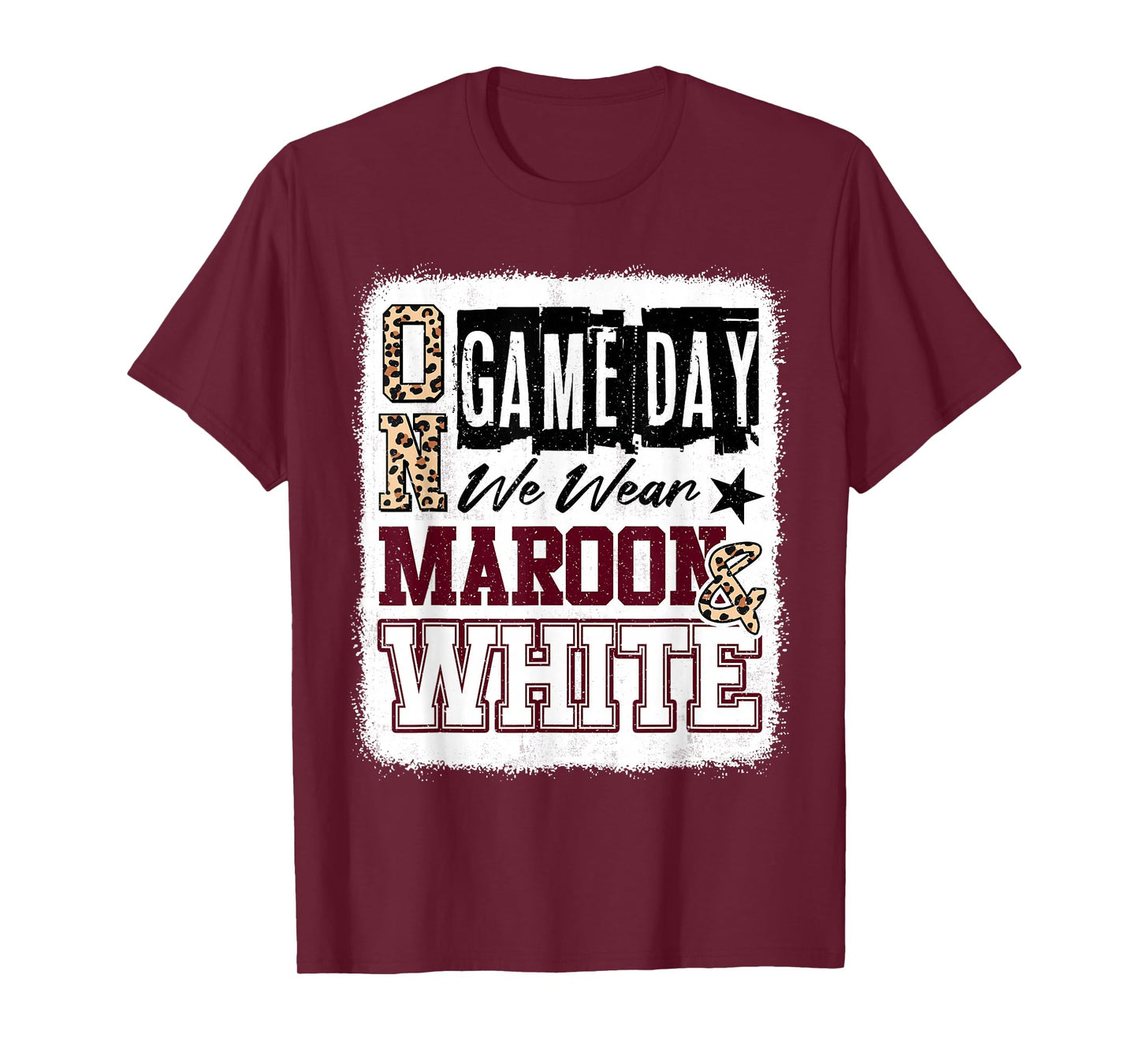 On Gameday Football We Wear Maroon And White School Spirit T-Shirt