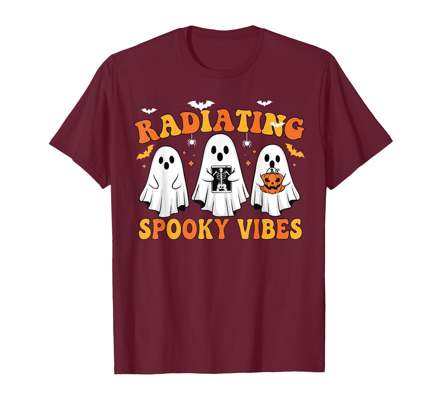 Halloween Radiating Spooky Vibes Ghost X-ray Radiology Tech T-Shirt