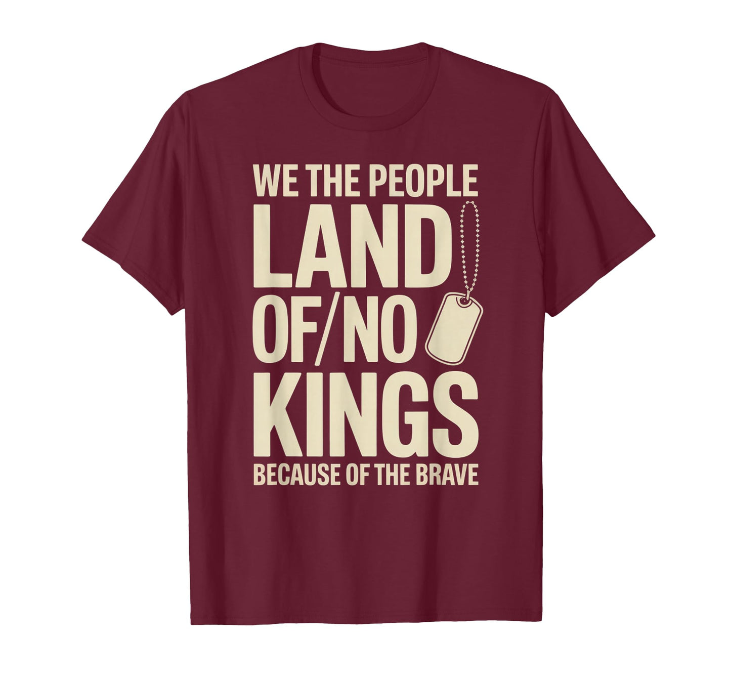 America Vintage No Kings Day Because of The Brave T-Shirt
