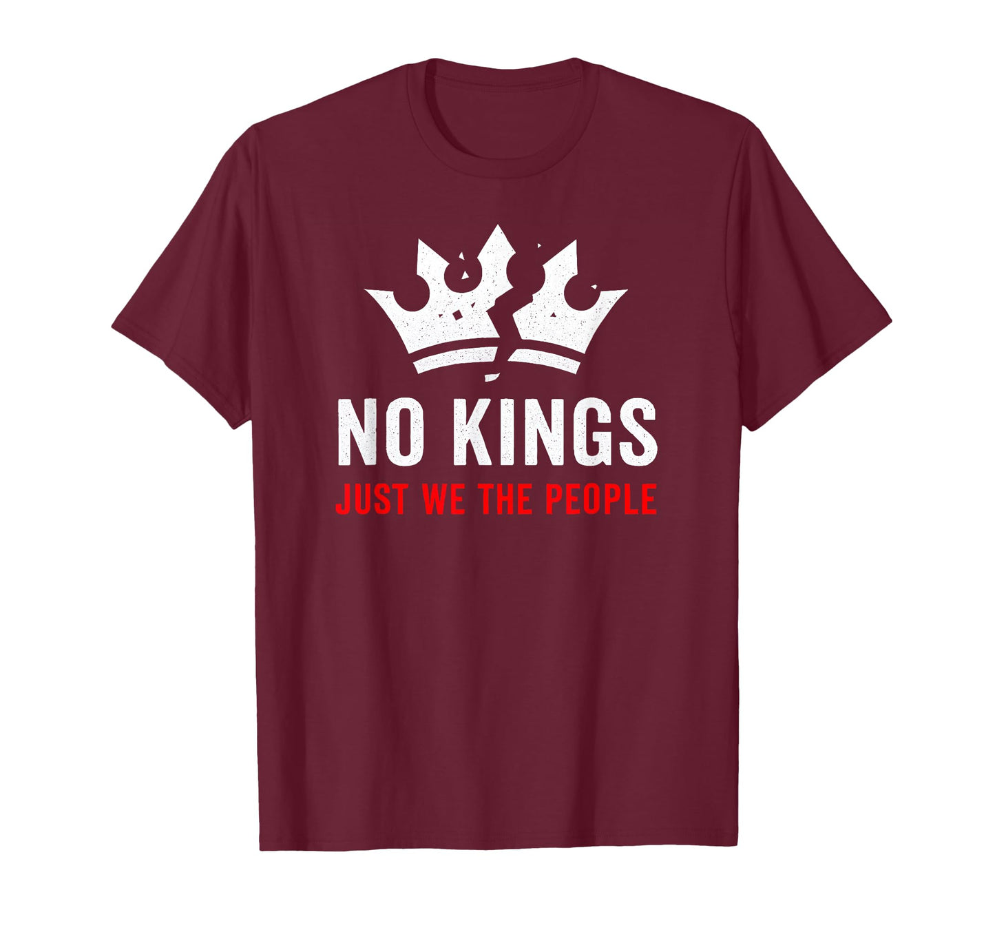 No Kings Broken Crown – Democracy Equality Freedom T-Shirt