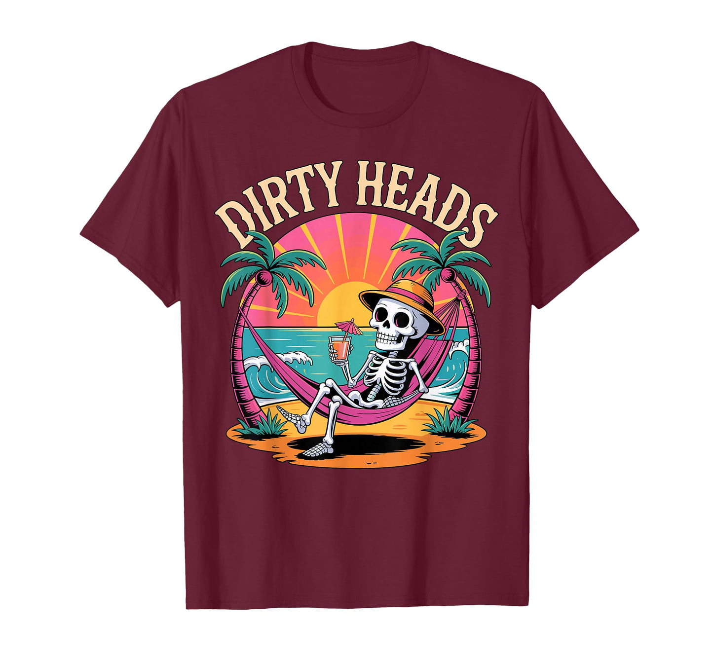 Dirty Heads Skeleton Beach Summer Vacation T-Shirt