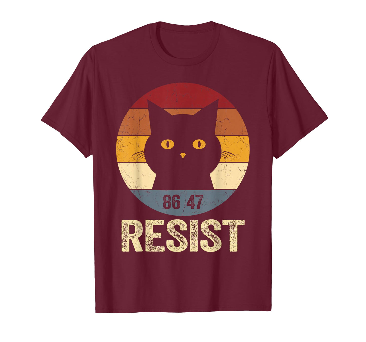 Resist Anti Trump Tee Retro Resist Anti Trump Cat 86 47 T-Shirt