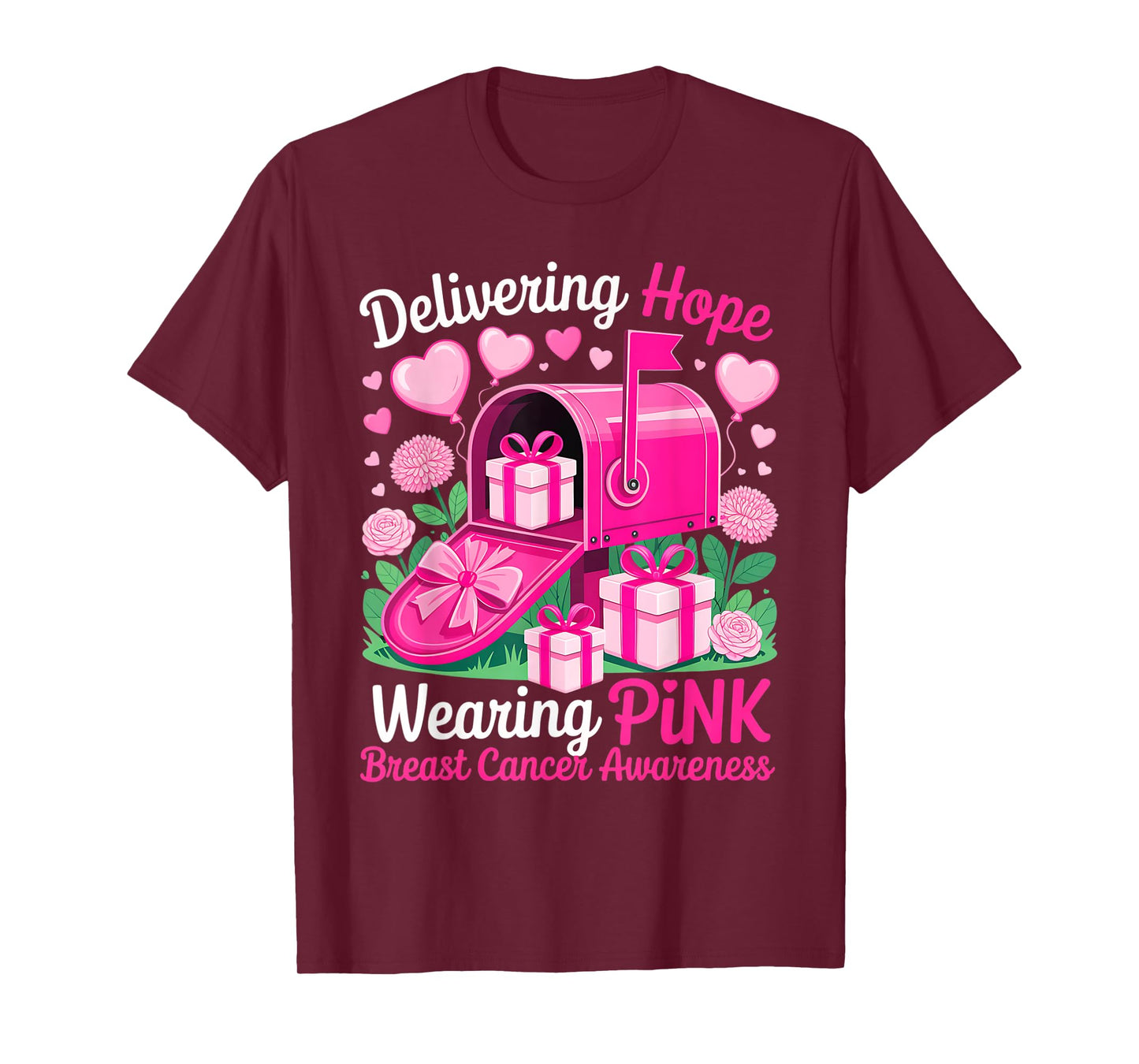 Postal Worker Breast Cancer Awareness October We Wear Pink T-Shirt