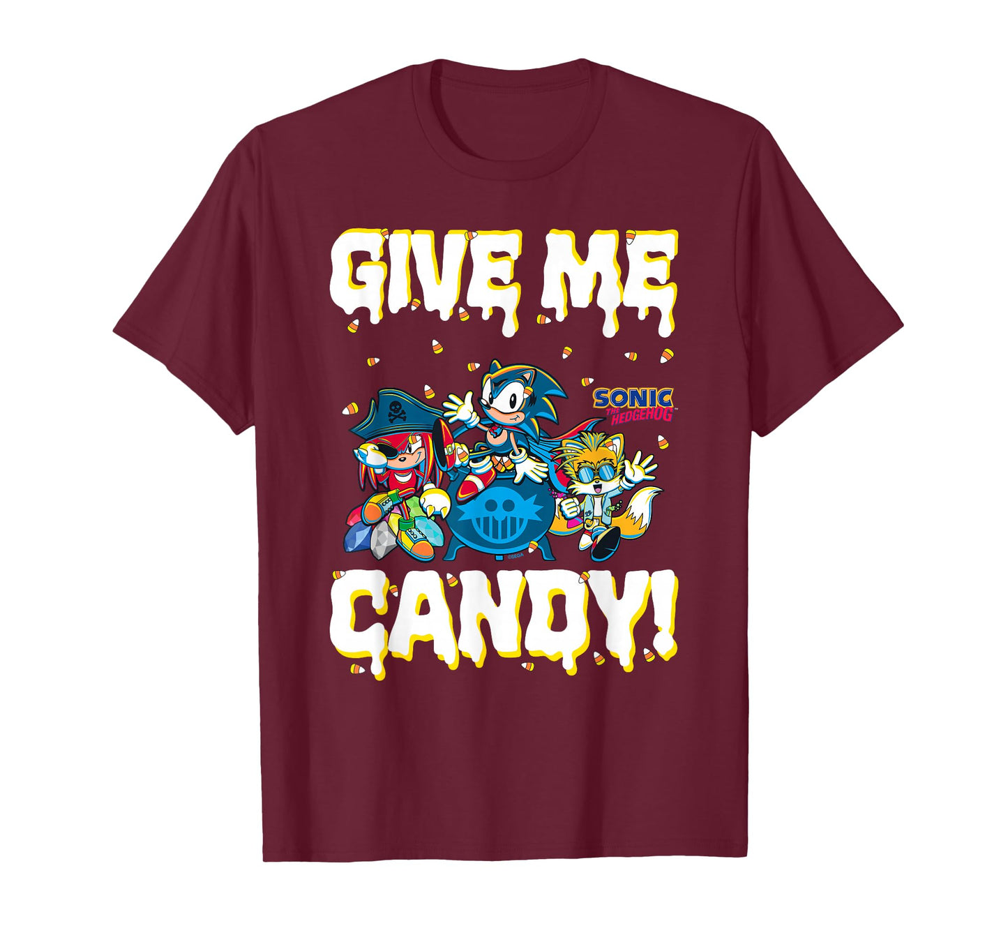 Sonic The Hedgehog Halloween Give Me Candy Costumed Pals T-Shirt
