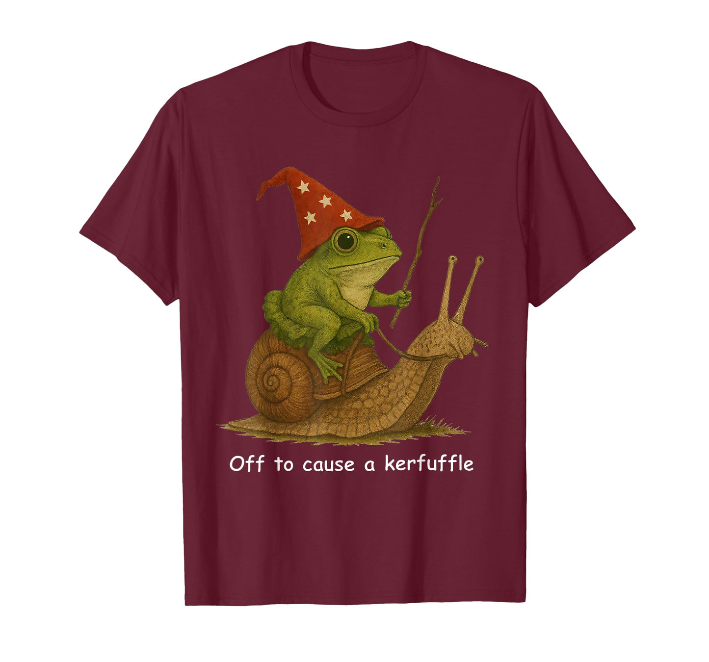 Whimsical Frog Wizard Off to Cause A Kerfuffle Meme Frog T-Shirt