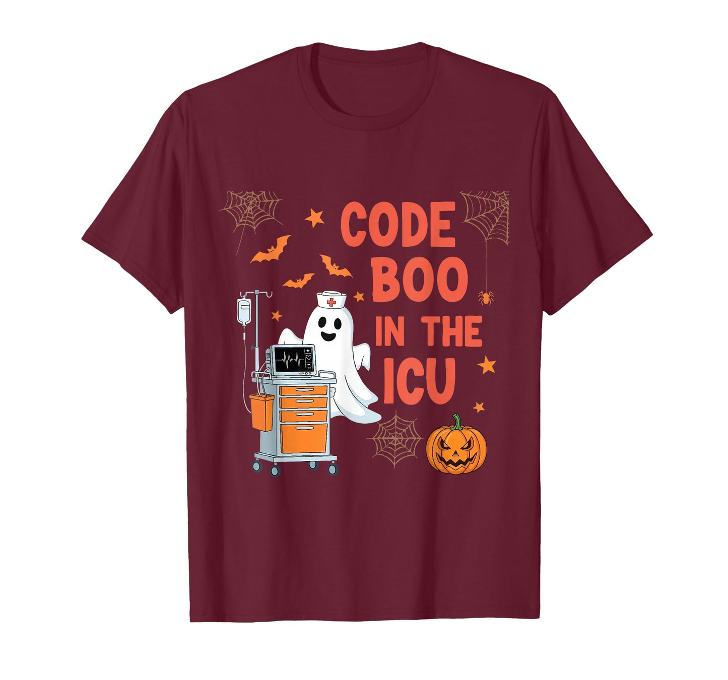 Costume Ghost Code Boo in The ICU Nursing for Halloween T-Shirt
