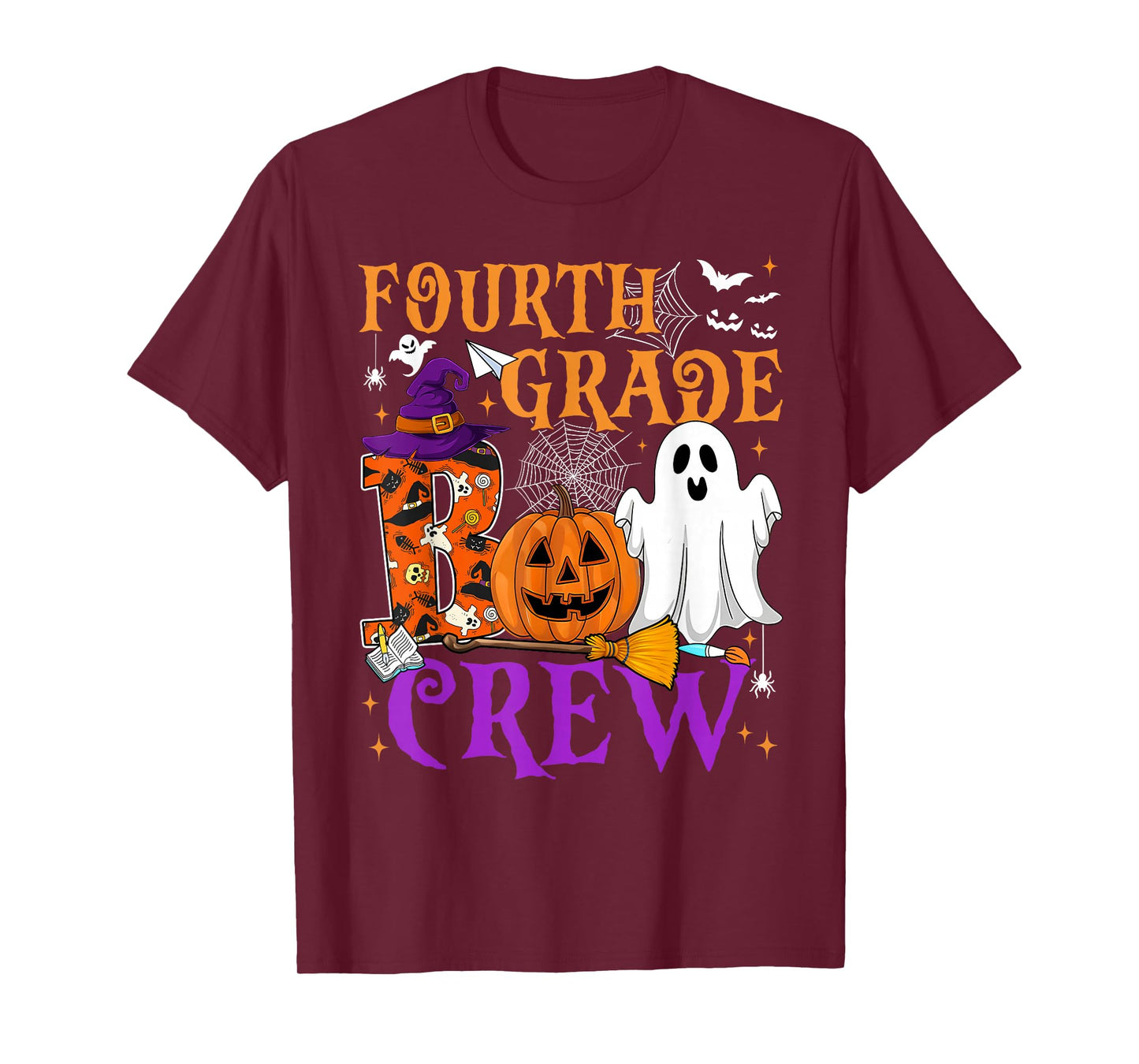 4th Grade Boo Crew Teacher Student Funny Halloween Costume T-Shirt