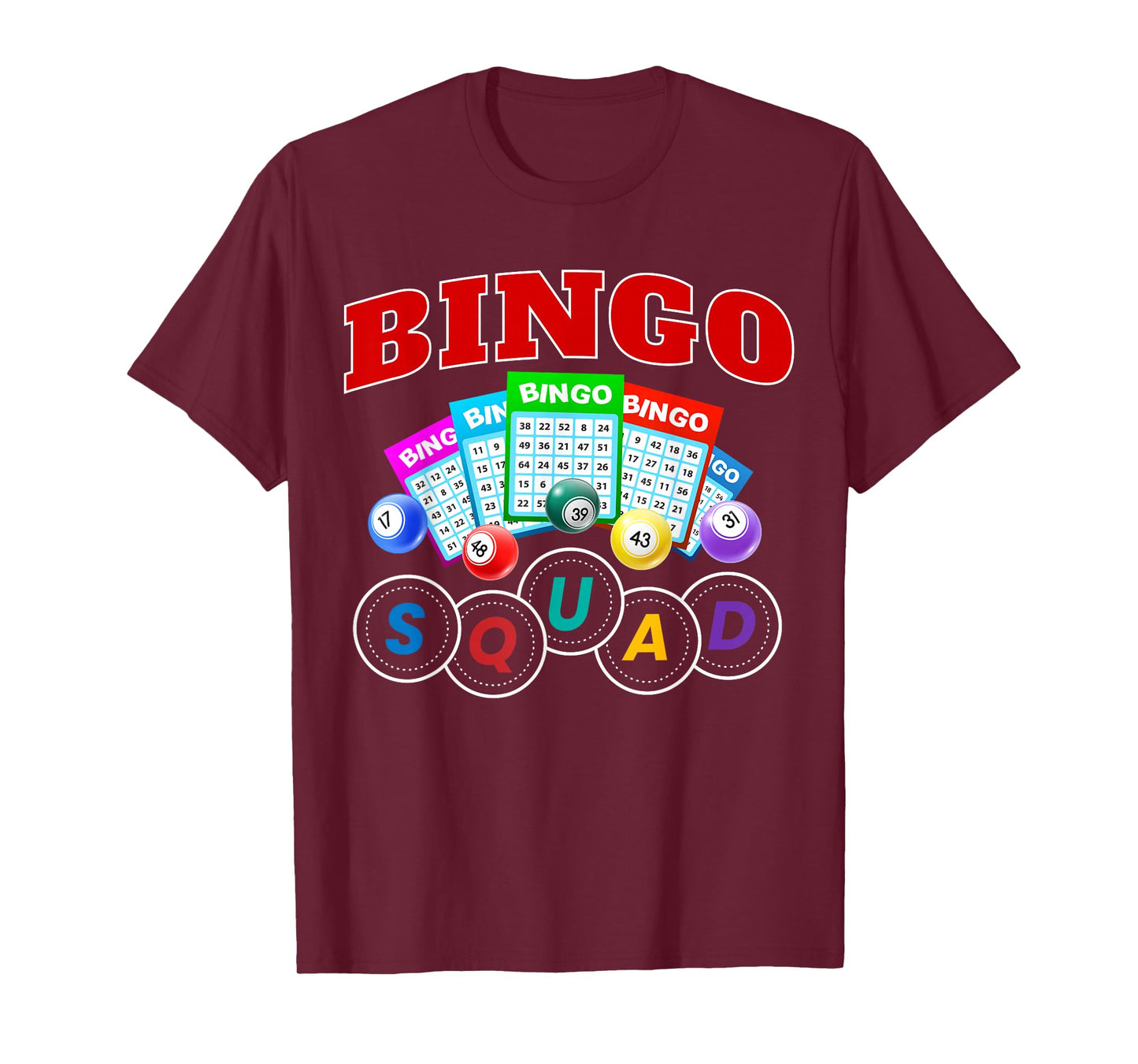 Bingo Squad Funny Game Bingo Party Birthday Family Game T-Shirt