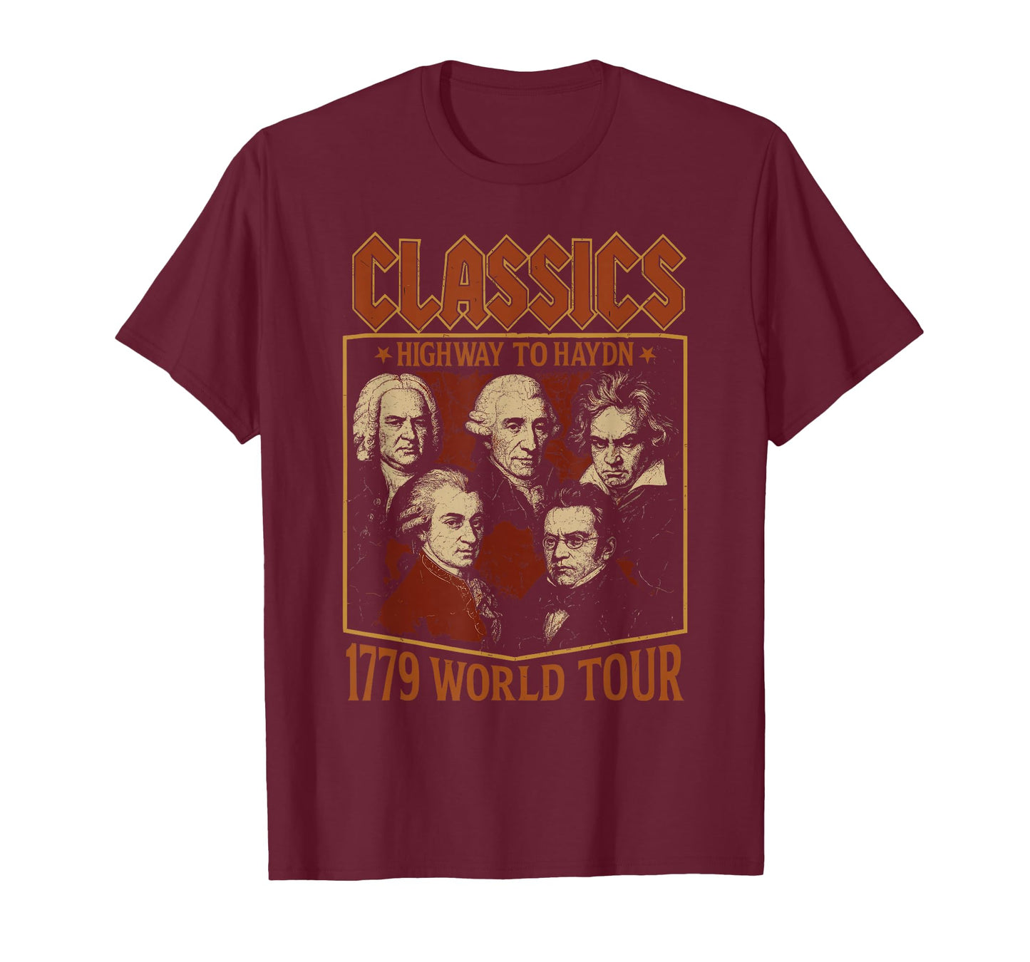 Classical Composer Tour, Funny Classical Music Parody T-Shirt