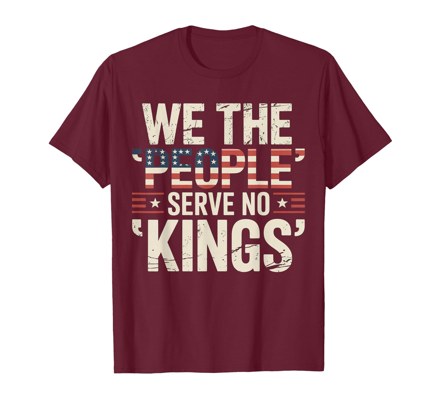 No King Patriotic Freedom for Men Women American Flag T-Shirt