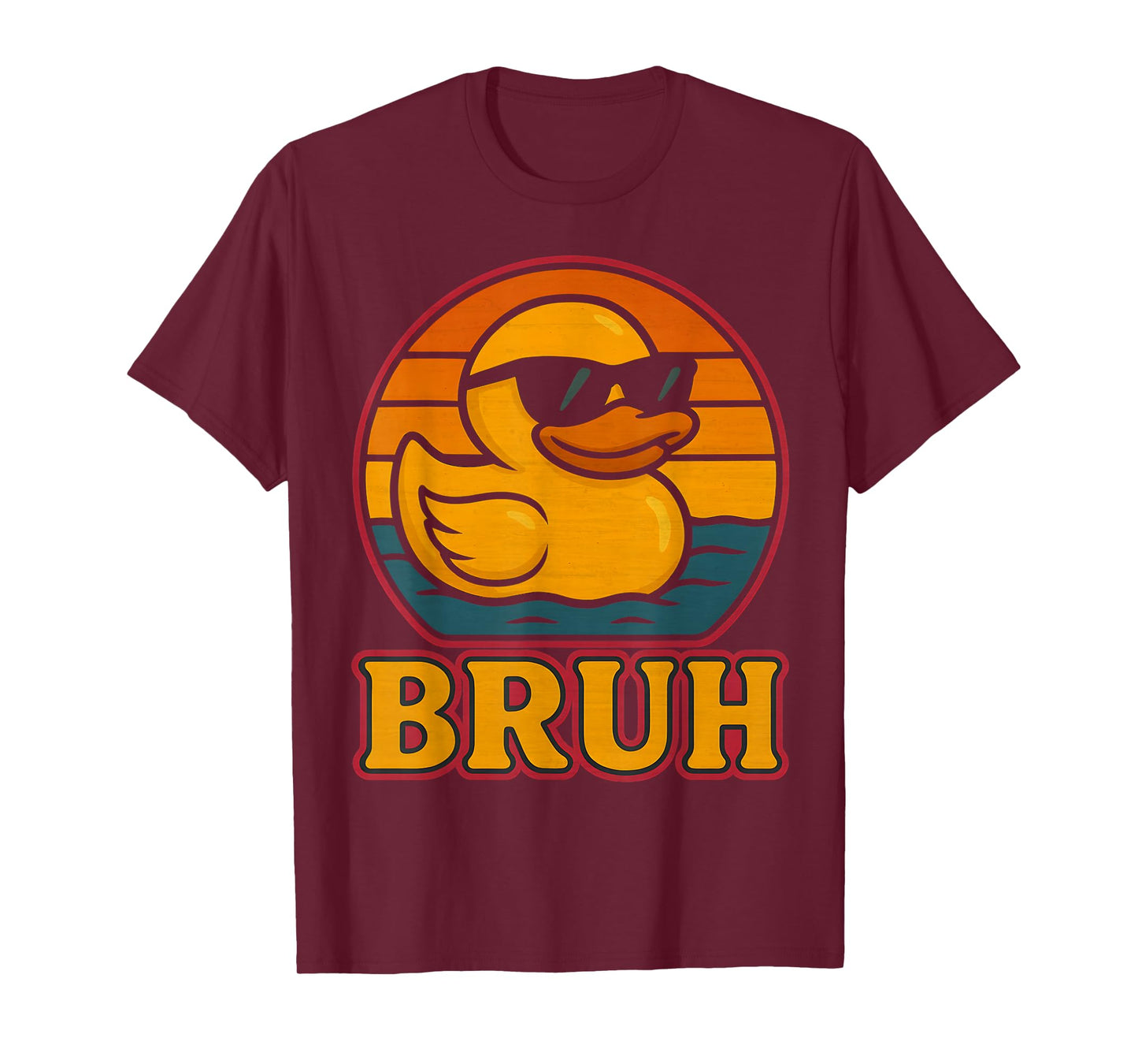 Bruh Duck Rubber Duck Vintage Rubber Duckie Party Boys Retro T-Shirt