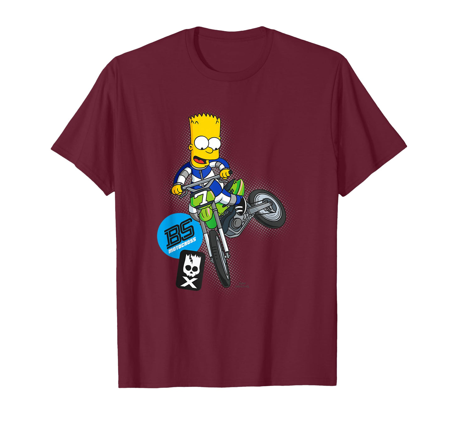 The Simpsons Bart Simpson BMX Motocross Racing C2 T-Shirt