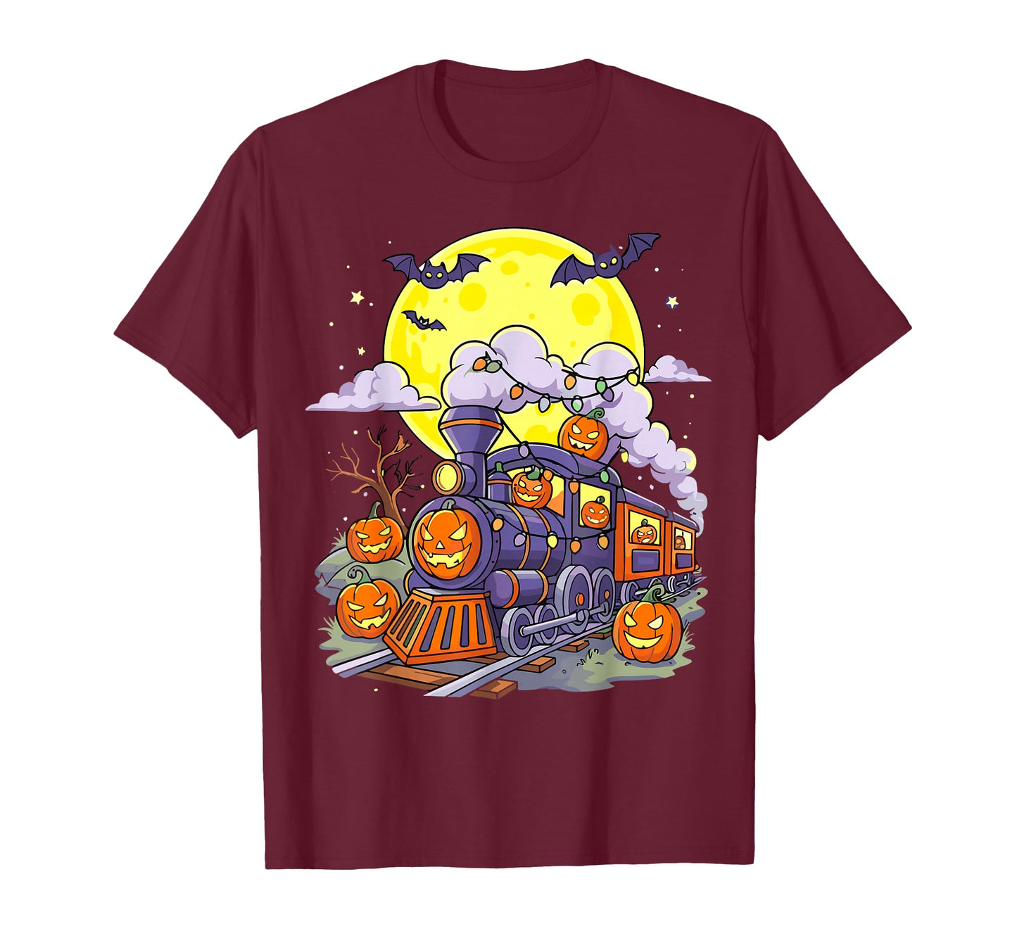 Halloween Pumpkin Boys Train T-Shirt